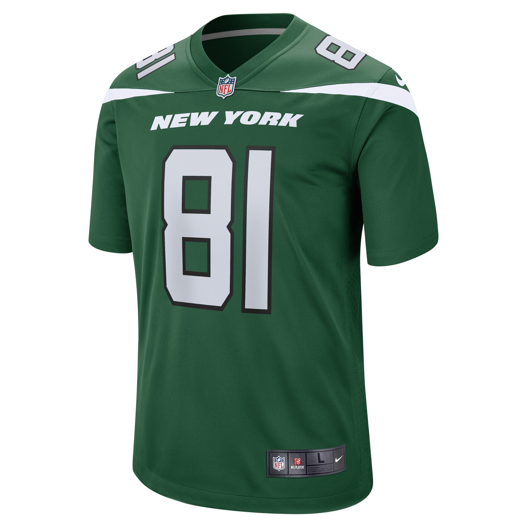 Lawrence Cager New York Jets  Team Game Player Jersey - Gotham Green
