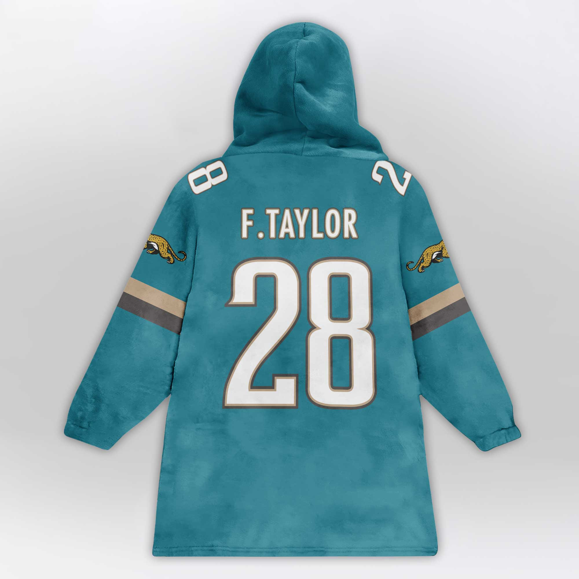 Kid 28 Jacksonville Football Unisex Blanket Hoodie