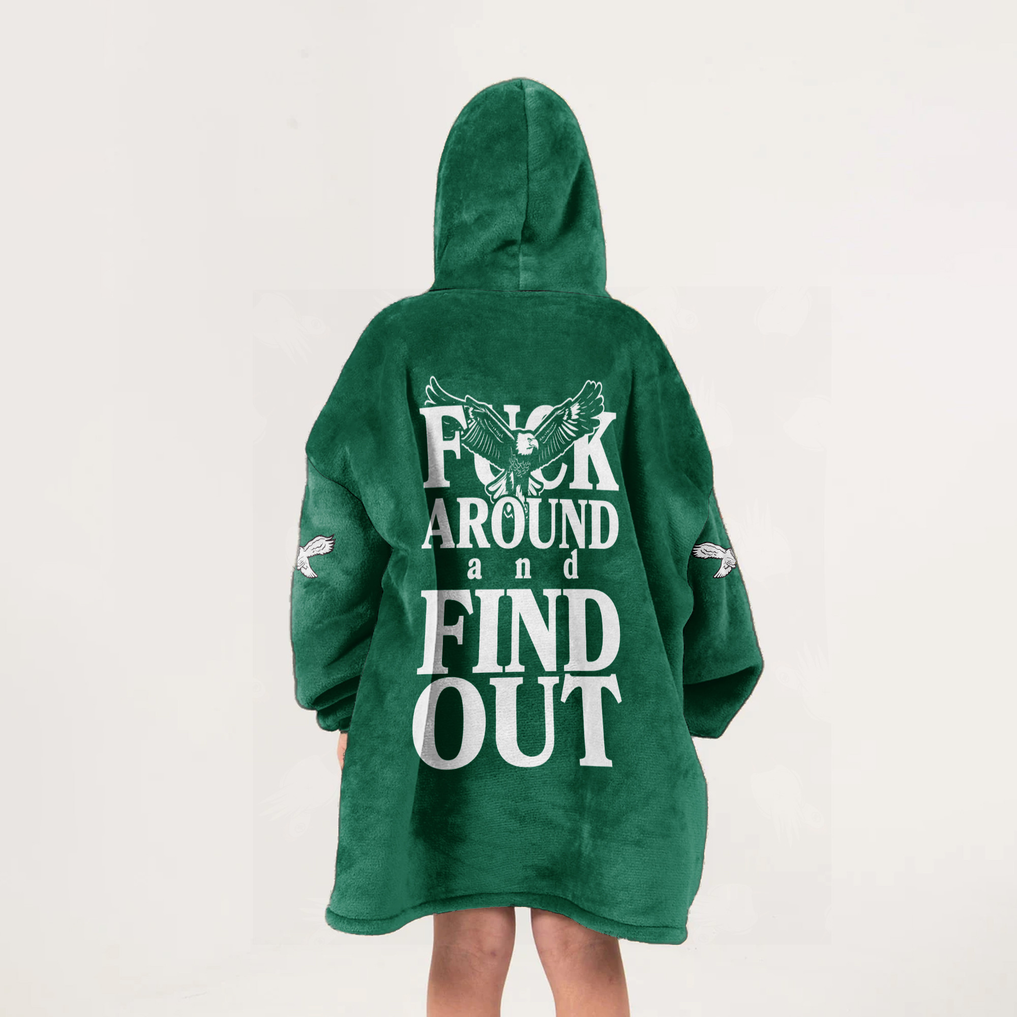 Adult Bird Gang Philadelphia Football Unisex Blanket Hoodie