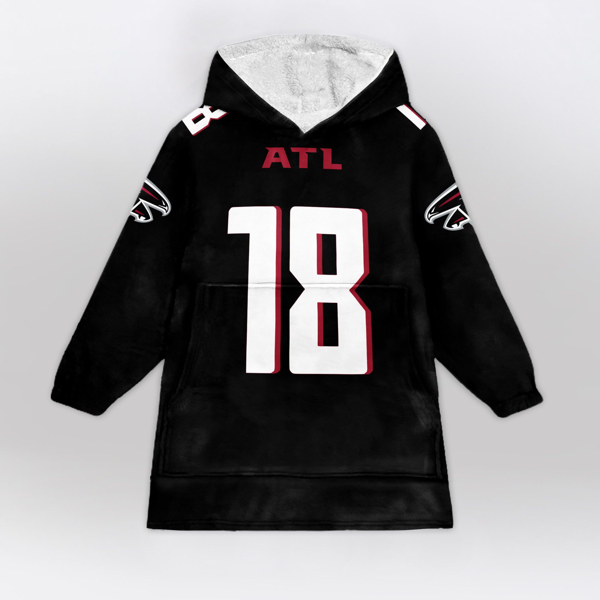 Adult K.C 18 Atlanta Football Unisex Blanket Hoodie
