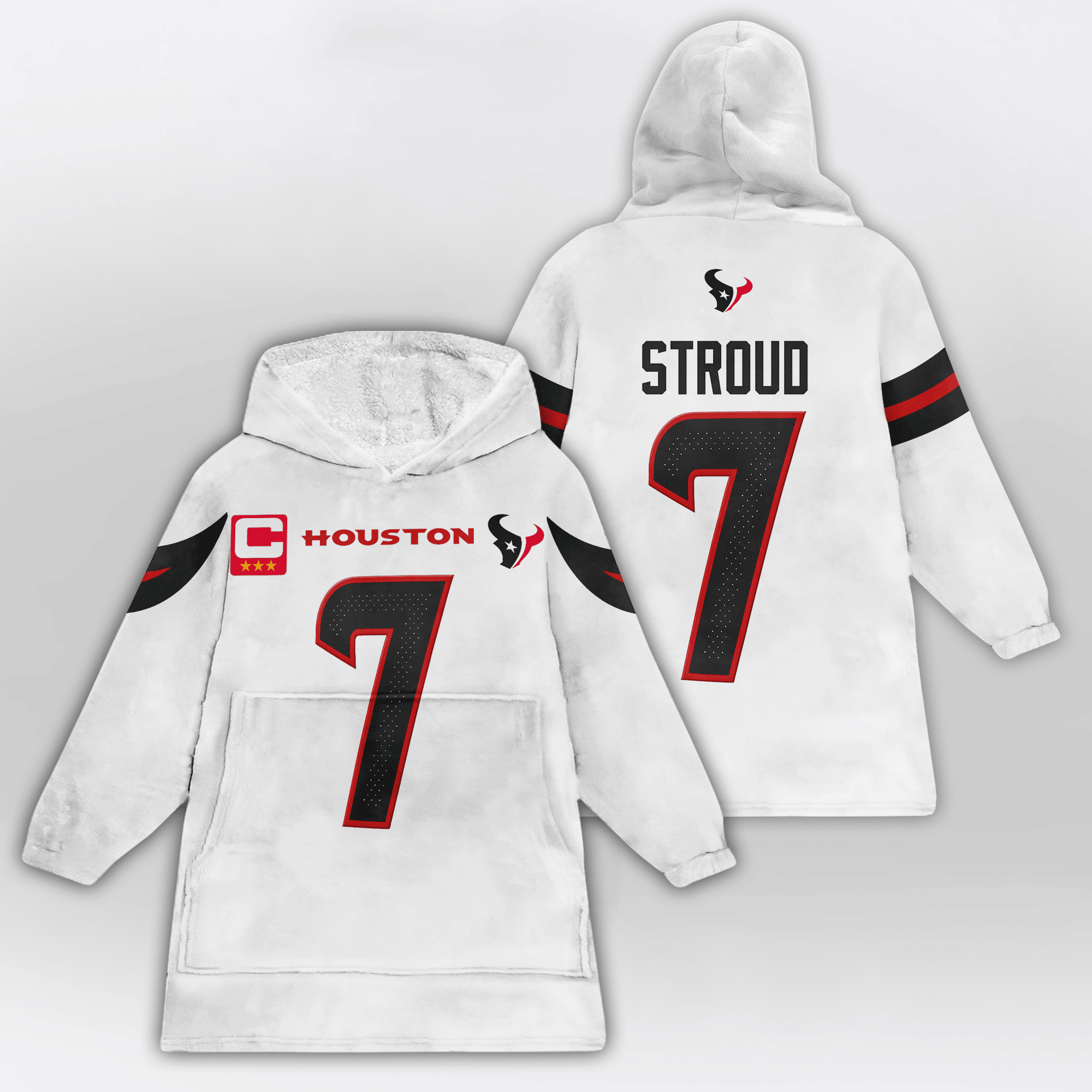 Adult C.J.S 7 Captain Houston Football Unisex Blanket Hoodie
