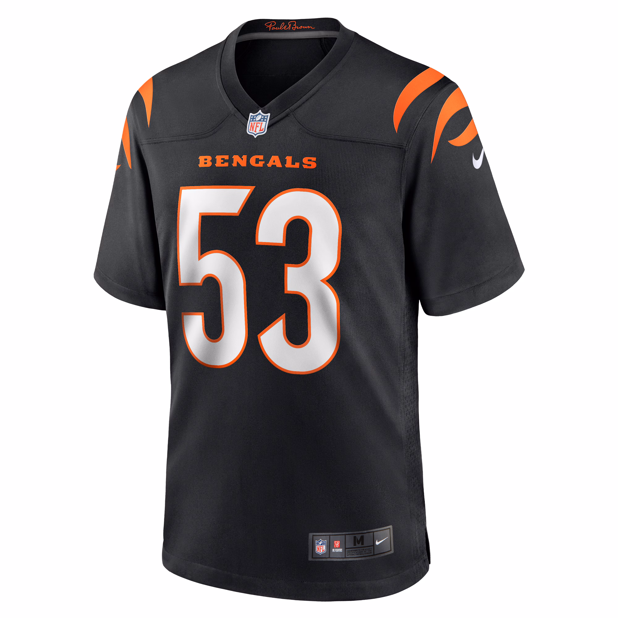 TJ Pesefea Cincinnati Bengals Team Game Jersey -  Black