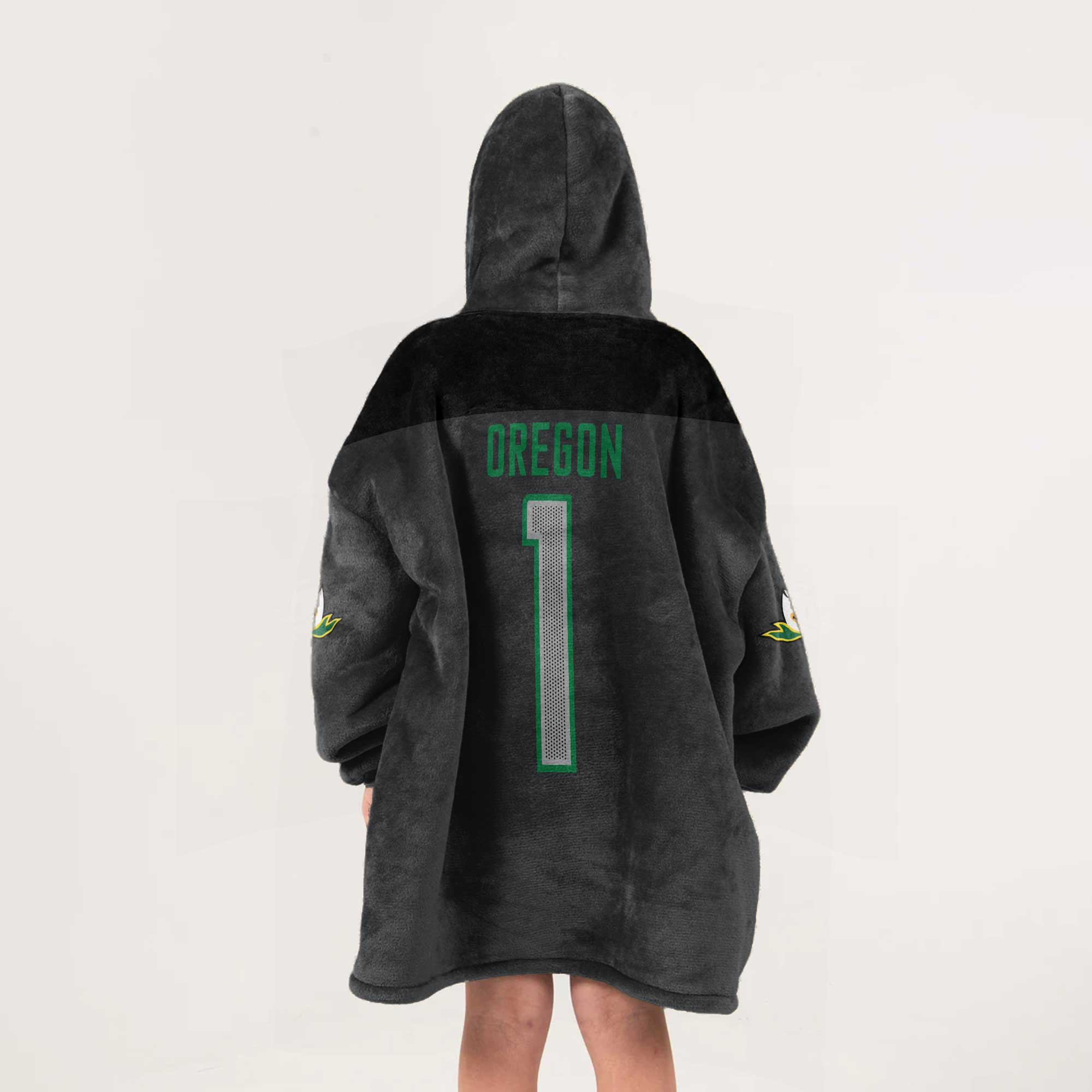 Adult Oregon 1 Football Unisex Blanket Hoodie