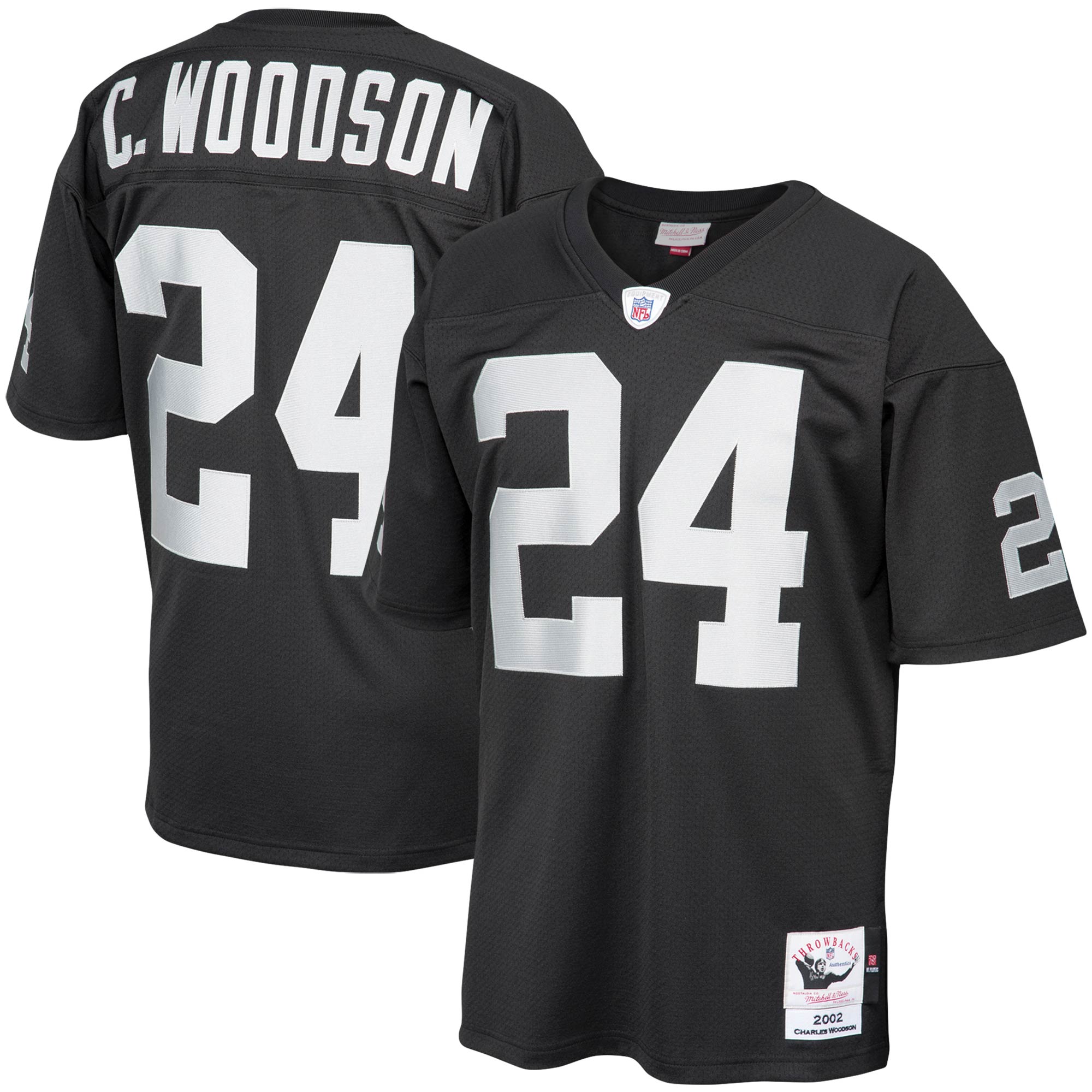 Charles Woodson Las Vegas Raiders  2002 Authentic Throwback Retired Player Jersey - Black