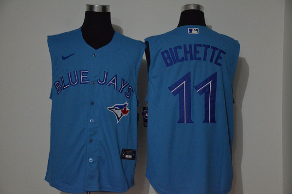 Men's Toronto Blue Jays #11 Bo Bichette Blue 2020 Cool and Refreshing Sleeveless Fan Stitched MLB  Jersey