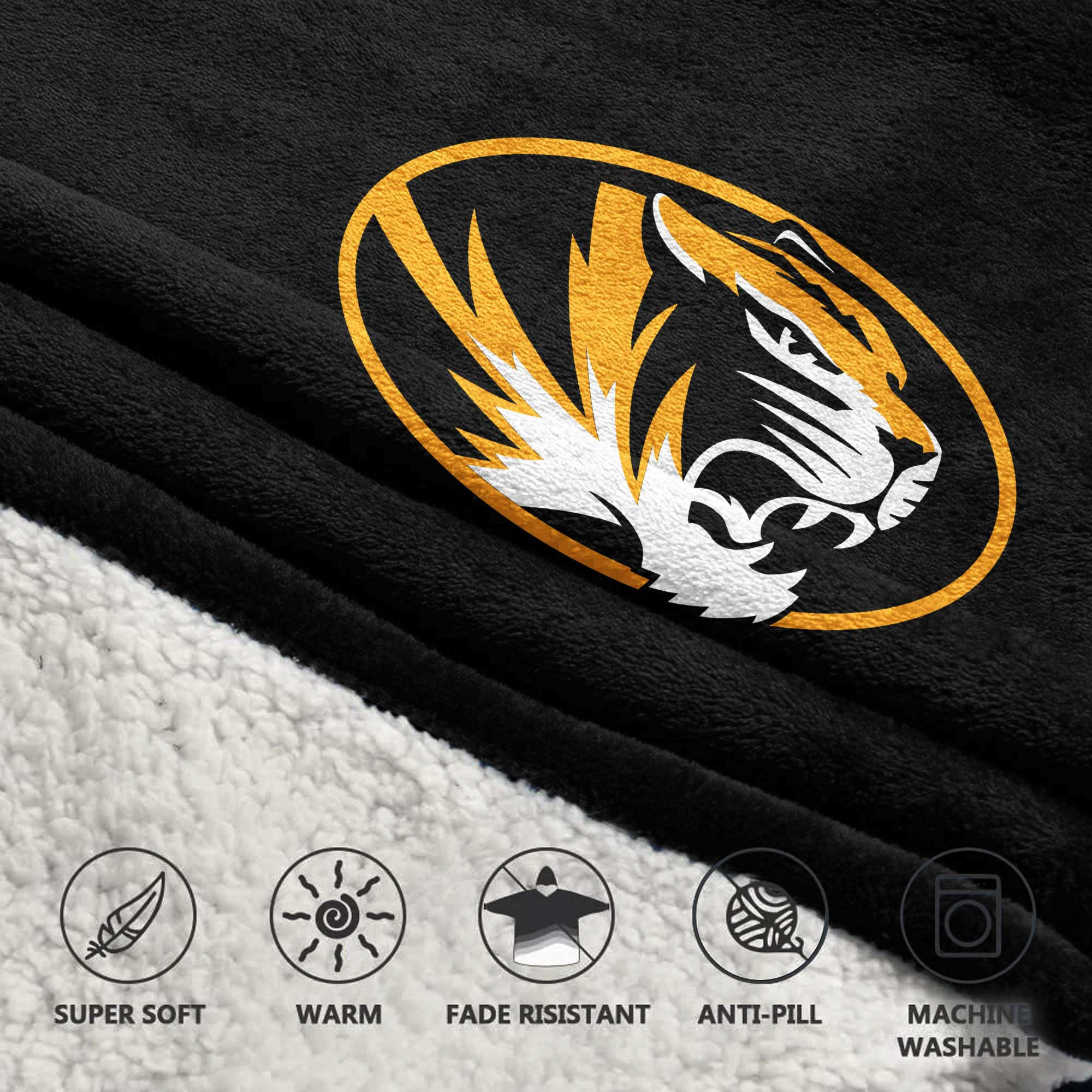 Kid 1 Missouri Football Unisex Blanket Hoodie