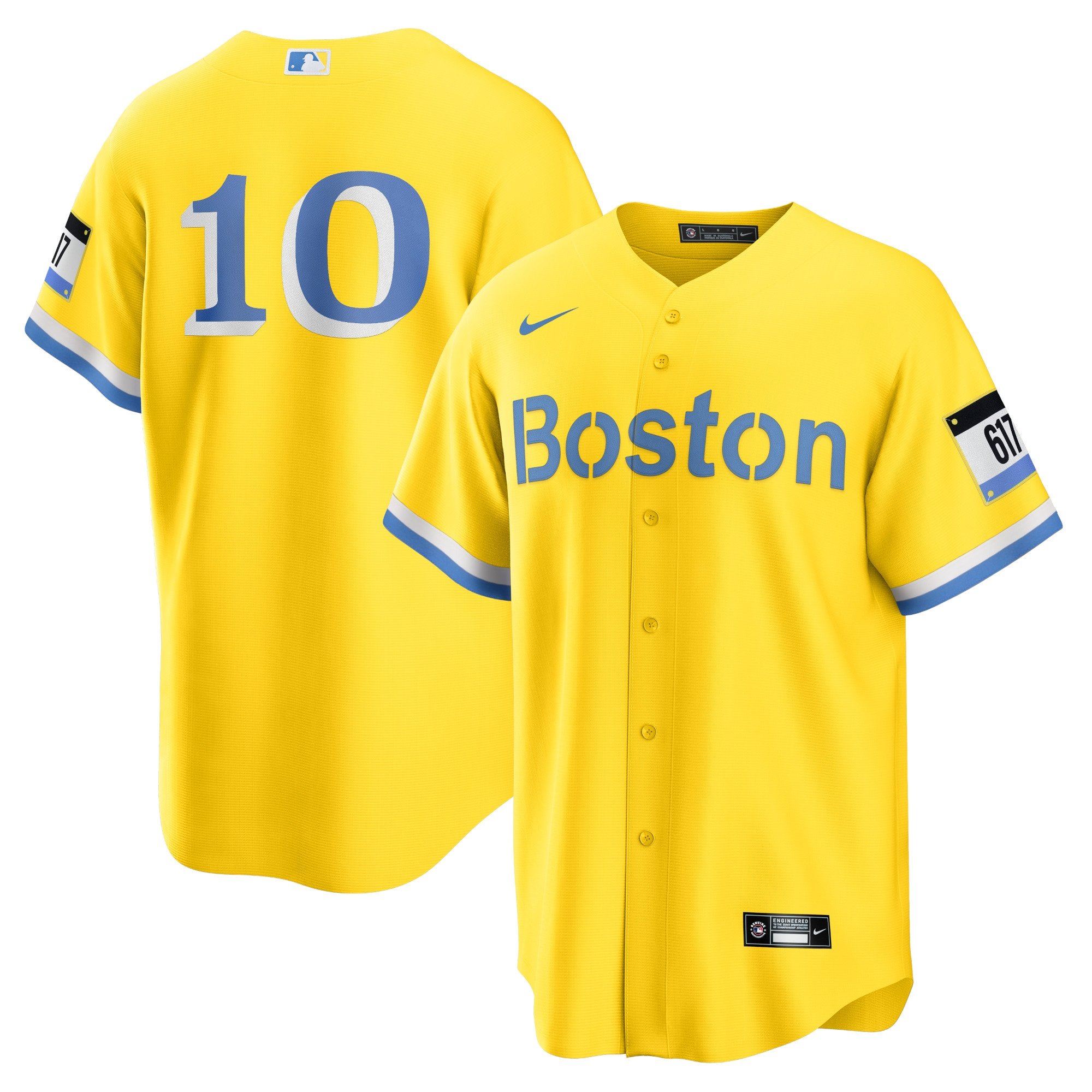 Men's Boston Red Sox Trevor Story  Gold City Connect Replica Player Jersey