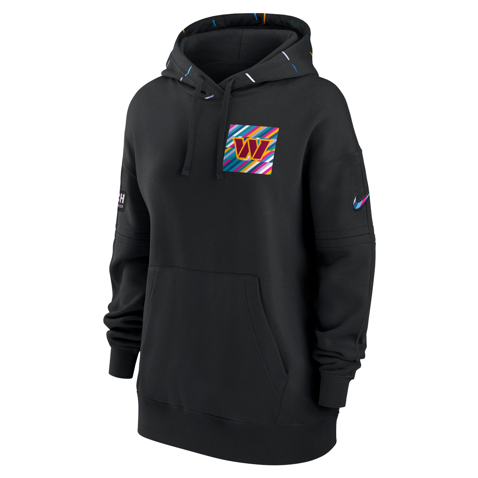 Washington Commanders Women's 2023 NFL Crucial Catch Club Pullover Hoodie - Black