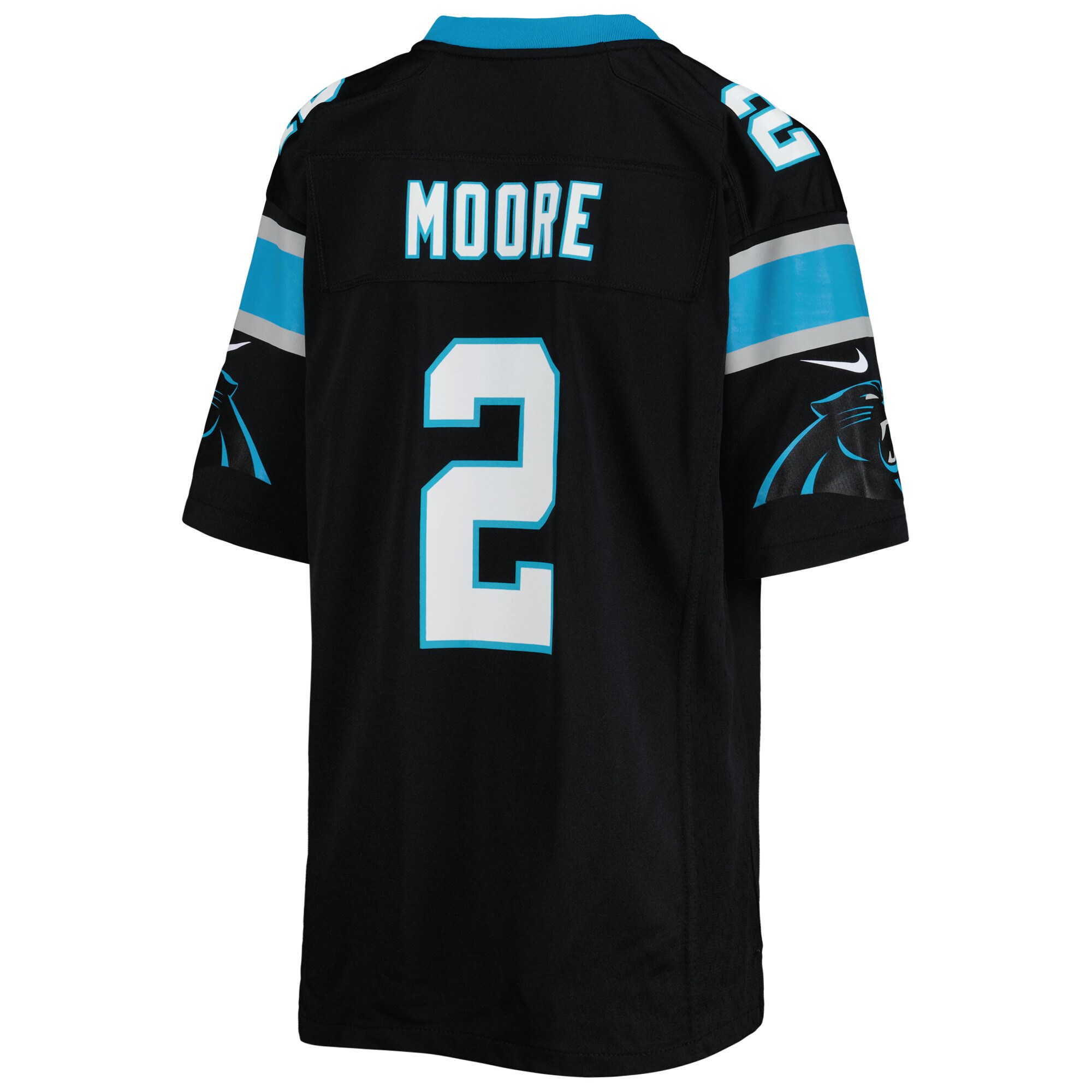 D.J. Moore Carolina Panthers  Youth Game Jersey - Black