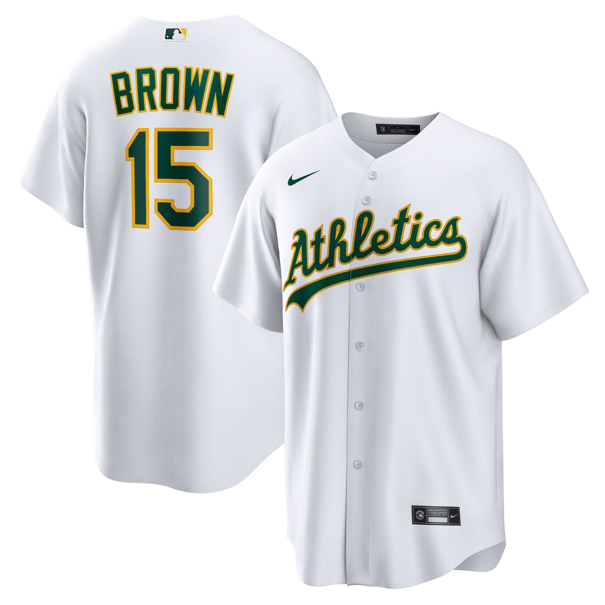 Men's Oakland Athletics Seth Brown  White Home Replica Jersey