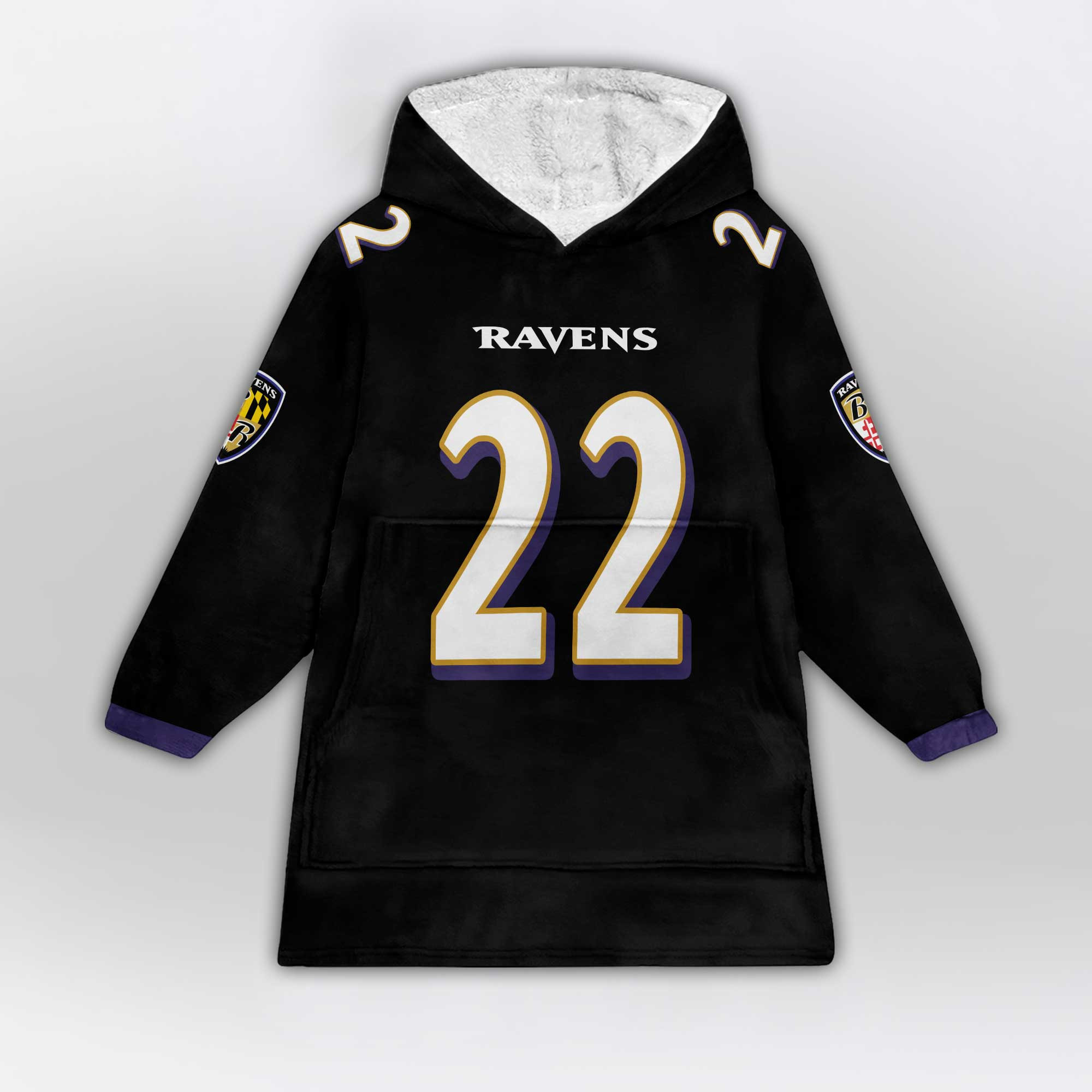 Kid 22 Baltimore Football Unisex Blanket Hoodie