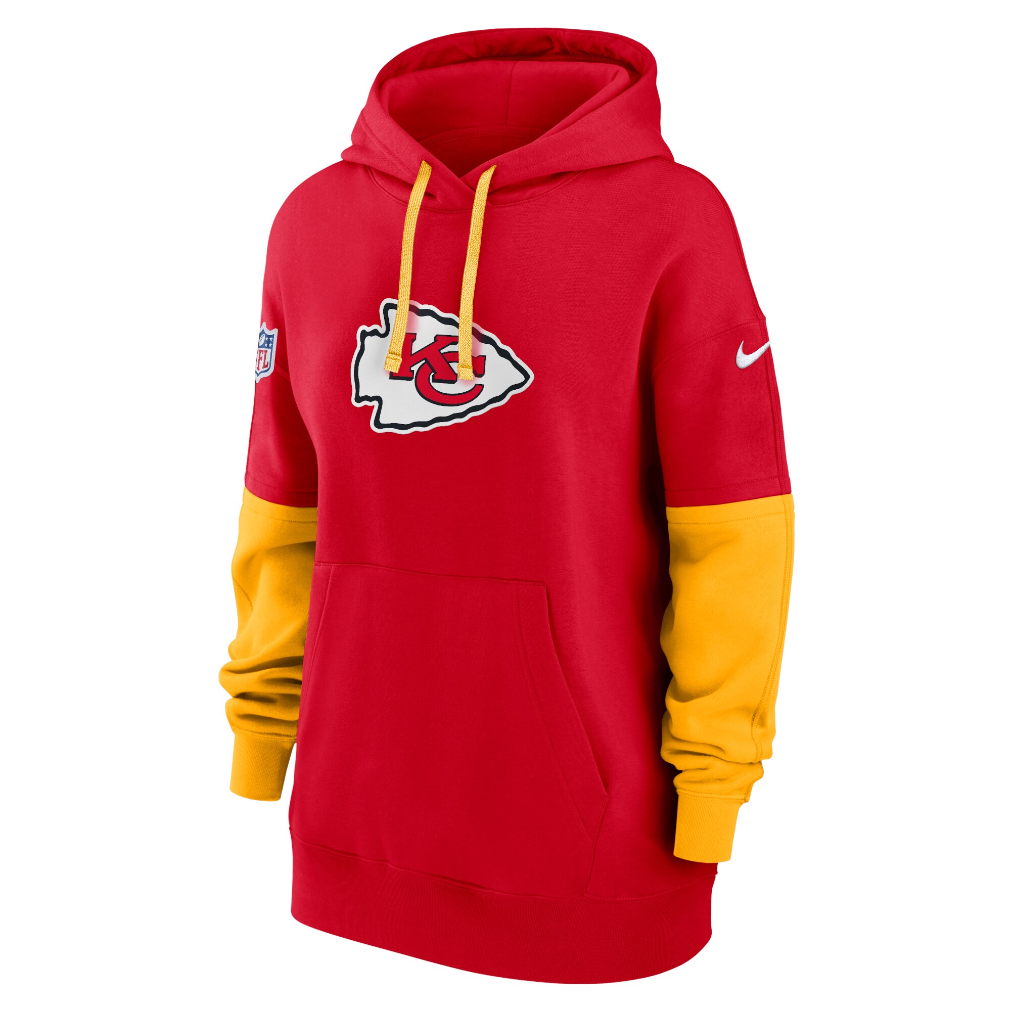 Kansas City Chiefs Women's 2024 Sideline Essential Fleece Pullover Hoodie - Red