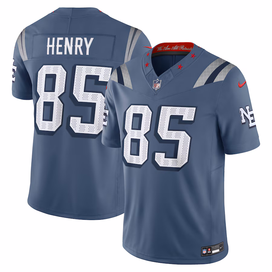 Hunter Henry #85 New England Patriots 2025 Rivalries Collection Limited Jersey - Storm Blue