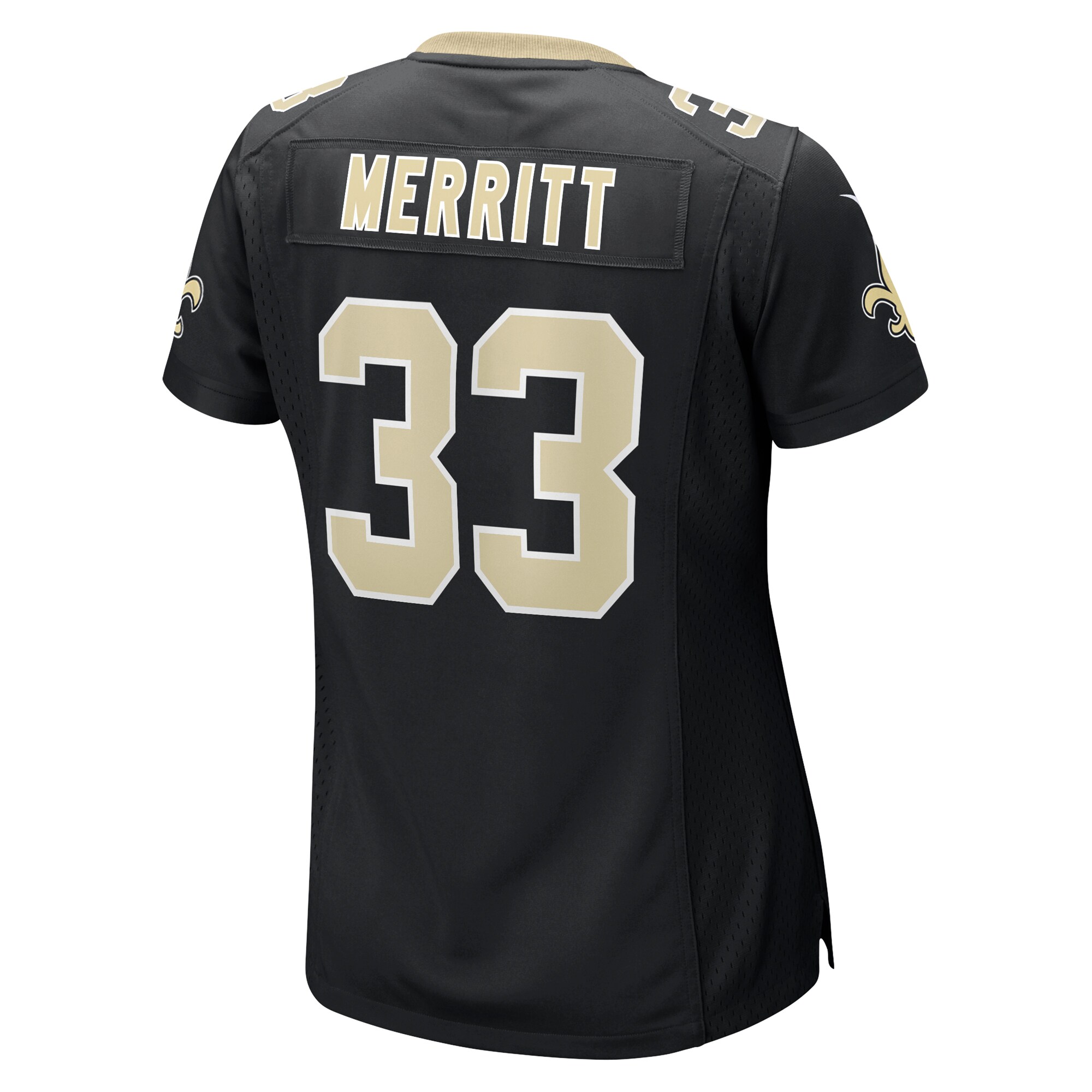 Kirk Merritt New Orleans Saints Women's Team Game Jersey -  Black