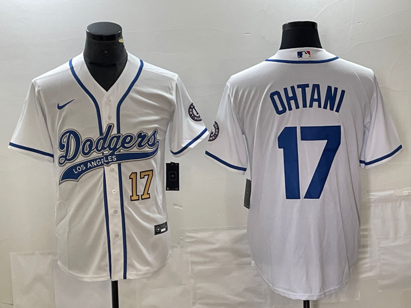 Men's Los Angeles Dodgers #17  White Shohei Ohtani Jersey