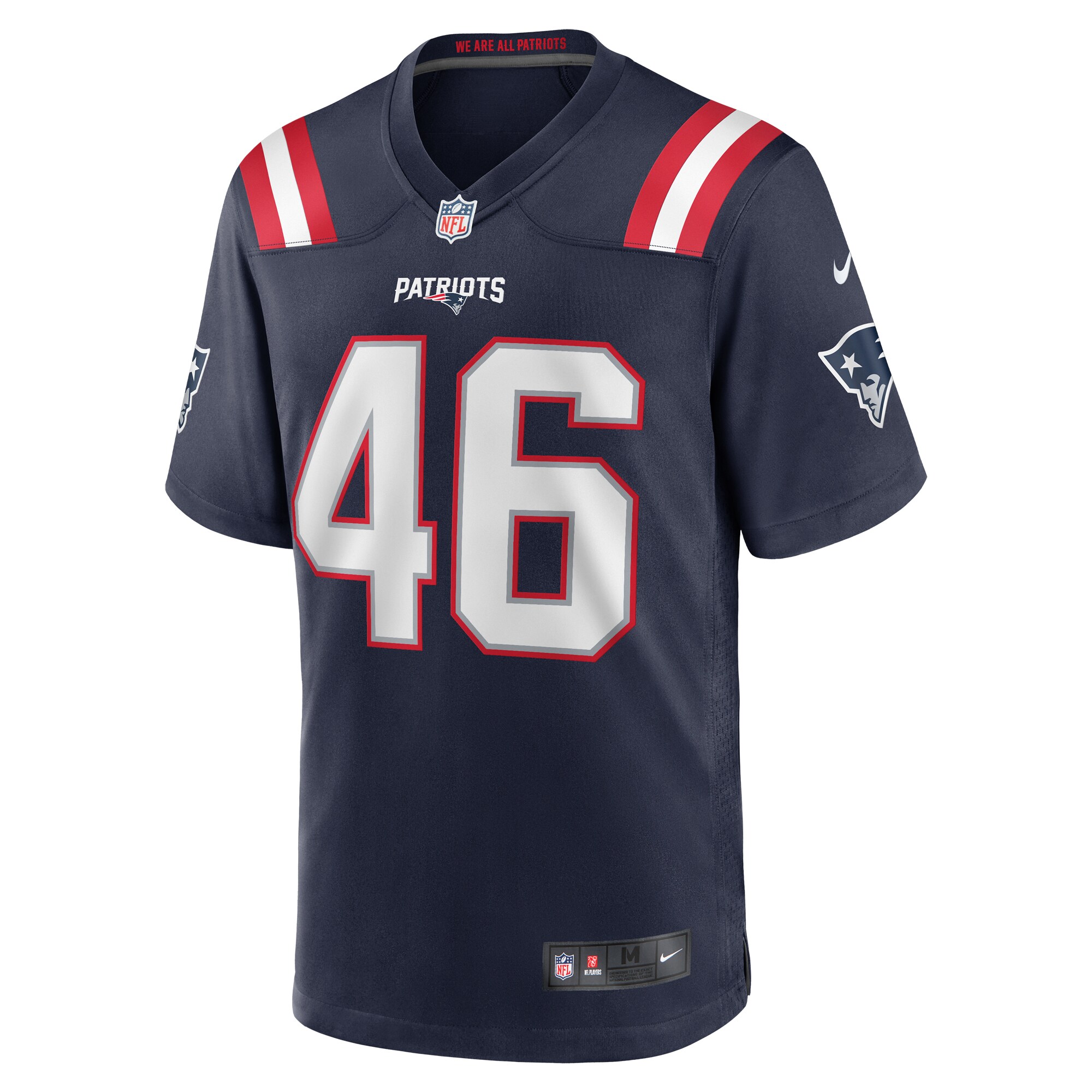 Tucker Addington New England Patriots  Home Game Player Jersey - Navy