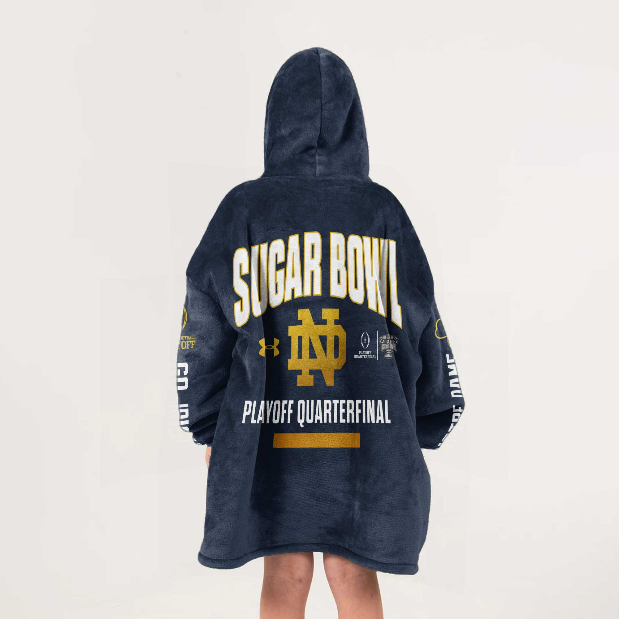 Adult Champions Notre Dame Football Unisex Blanket Hoodie
