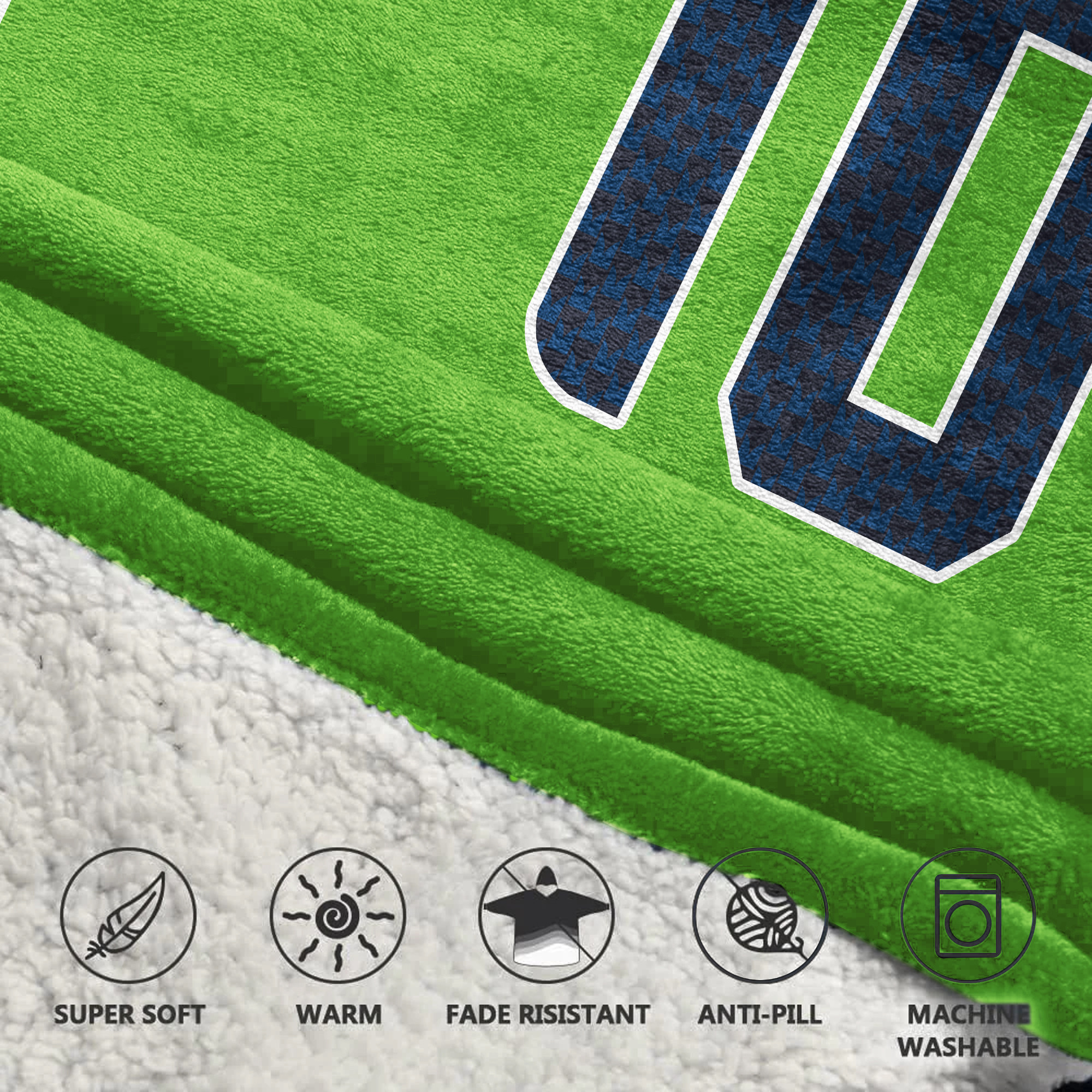 Kid 10 Seattle Football Unisex Blanket Hoodie