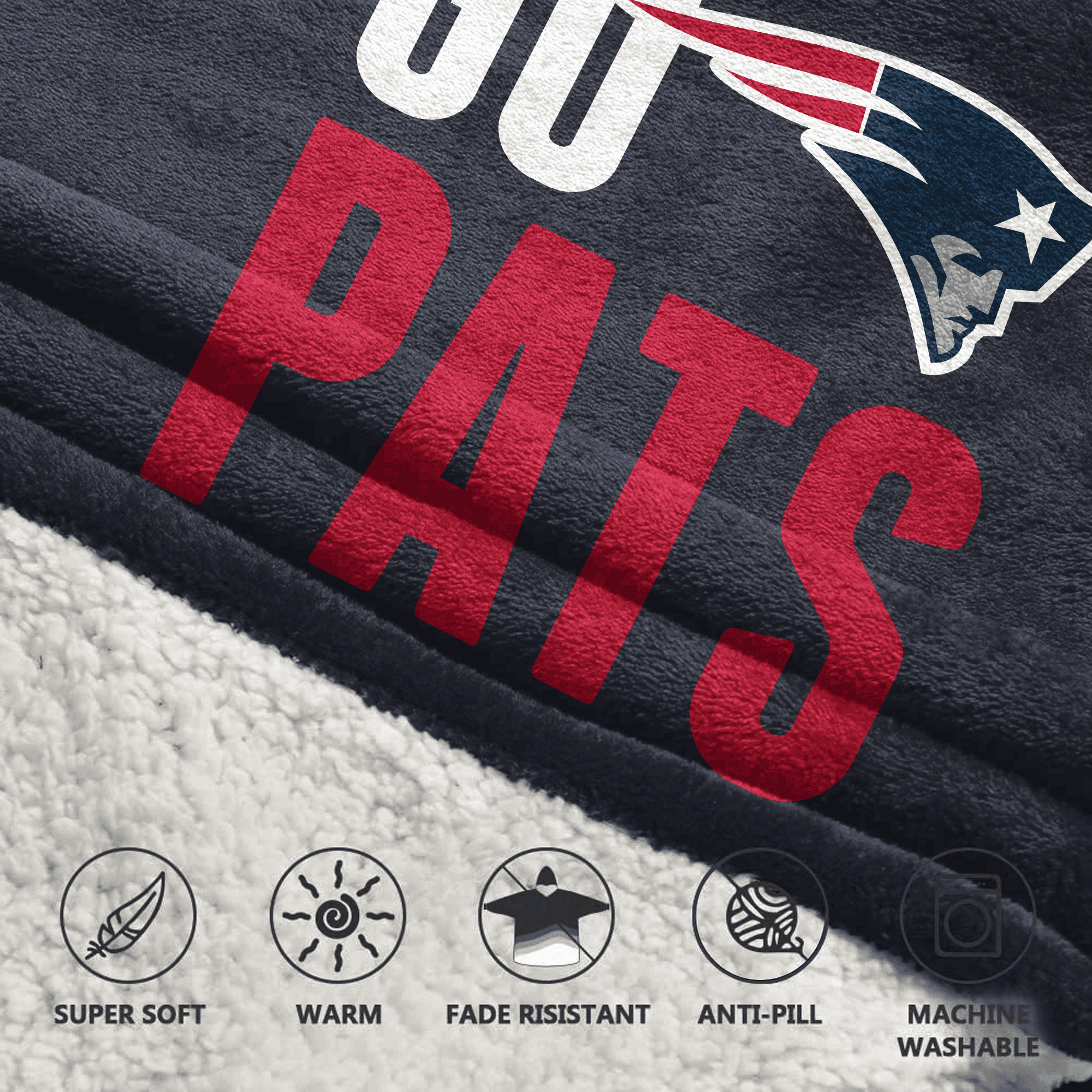 Kid 10 New England Football Unisex Blanket Hoodie