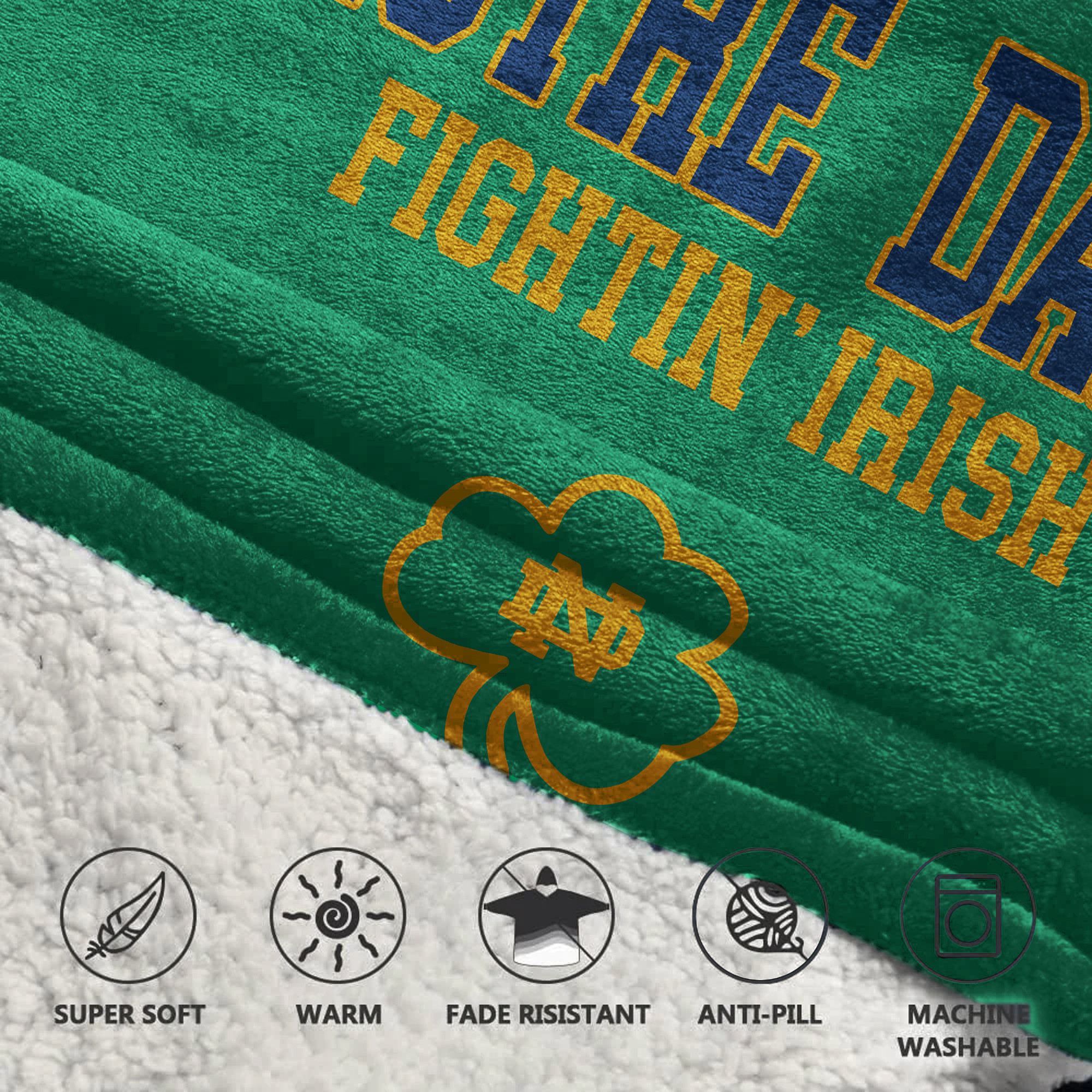Adult #1 Notre Dame Football Unisex Blanket Hoodie