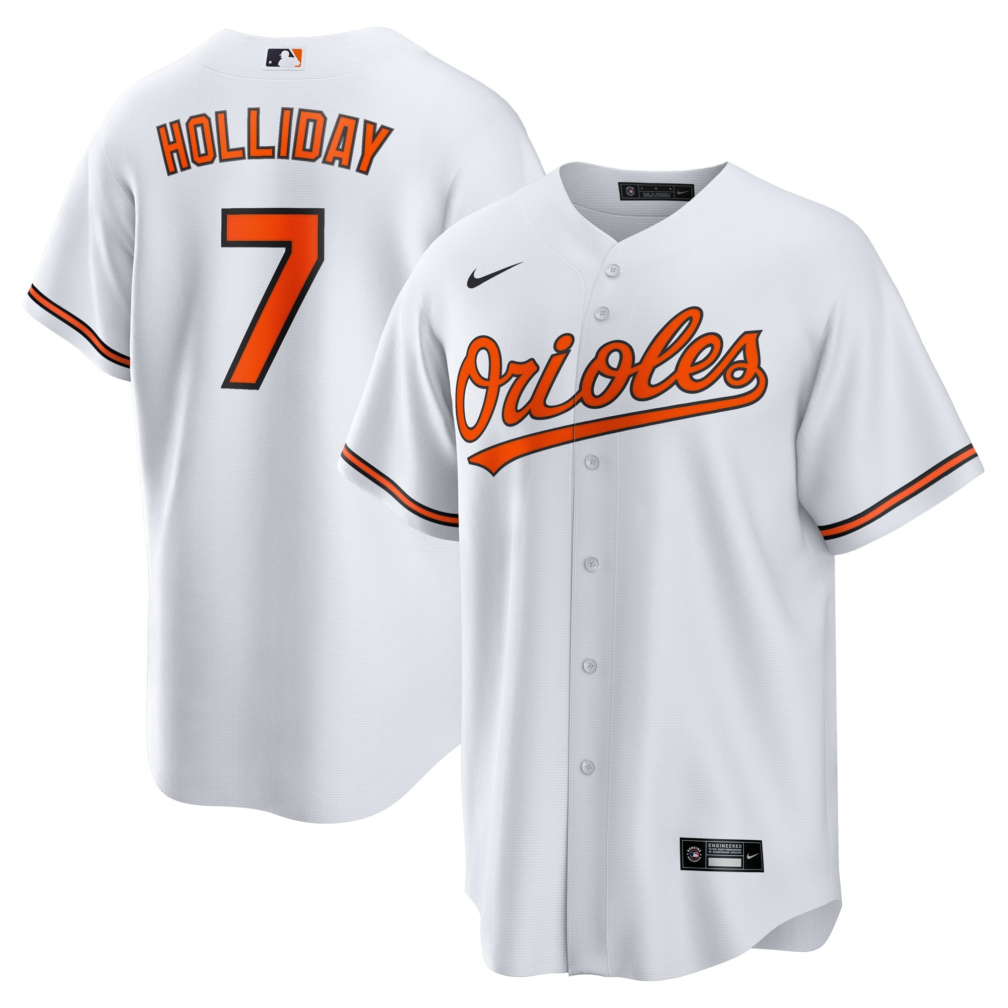 Men's Baltimore Orioles Jackson Holliday  White Home Replica Player Jersey