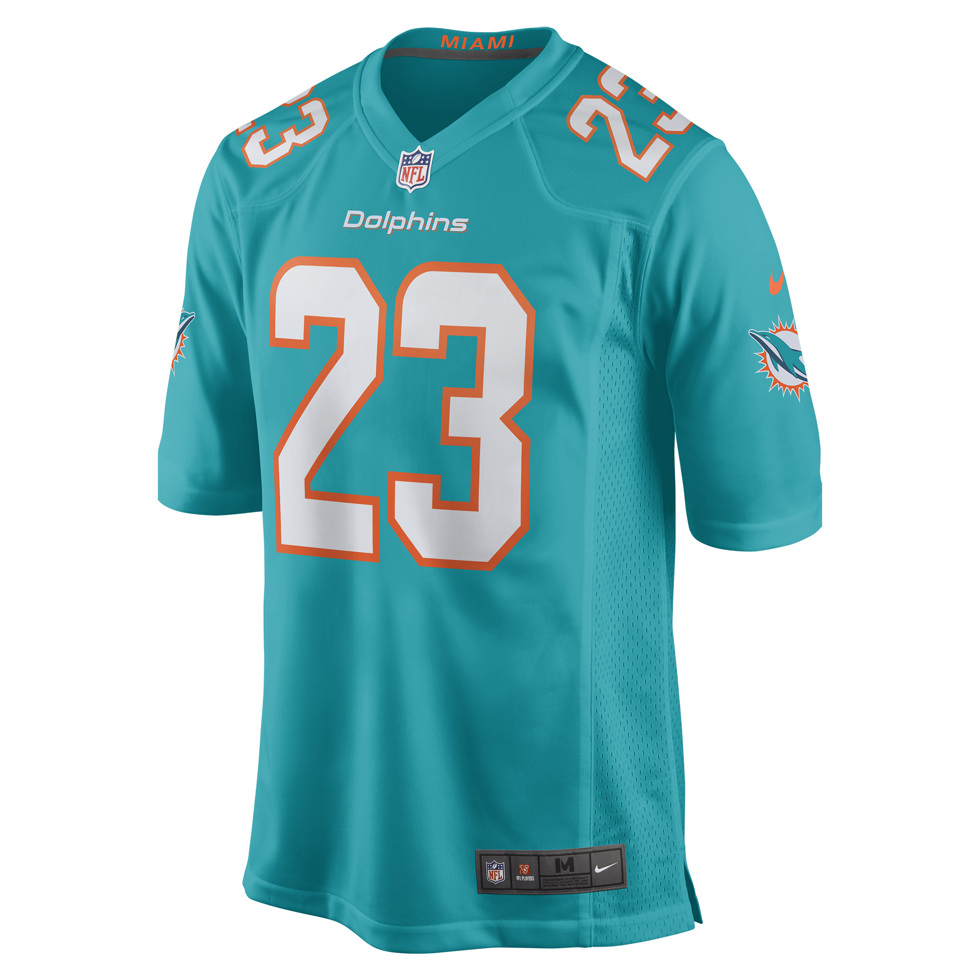 Jeff Wilson Jr. Miami Dolphins Game Player Jersey - Aqua