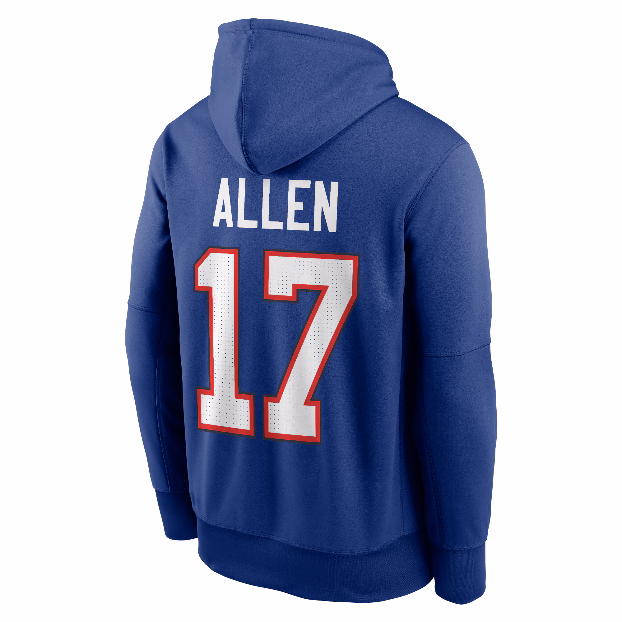 Josh Allen Buffalo Bills Player Name & Number Performance Pullover Hoodie - Royal