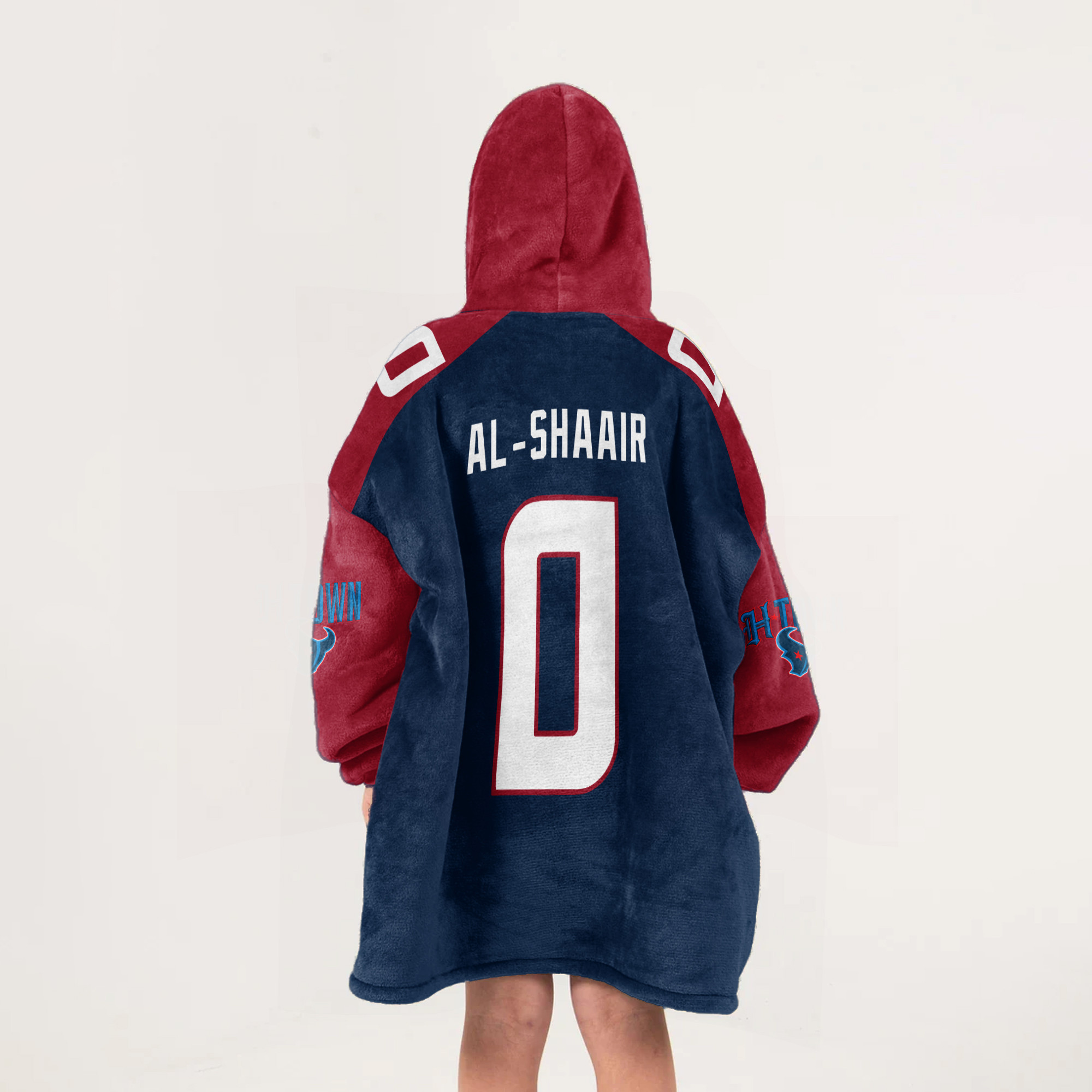Adult 0 Houston Football Unisex Blanket Hoodie