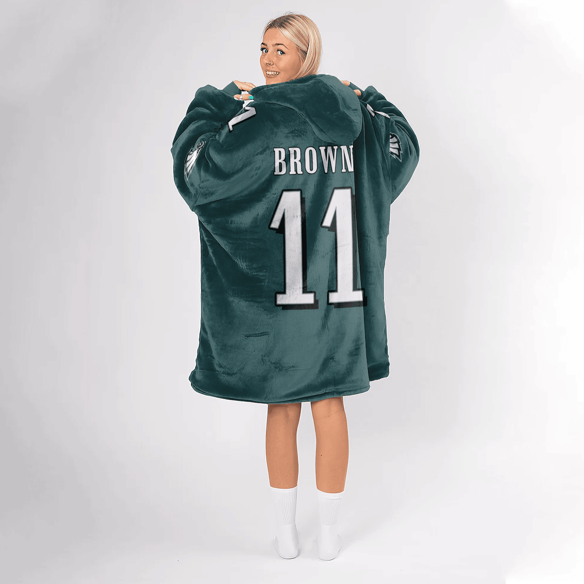 Adult 11 Philadelphia Football Unisex Blanket Hoodie