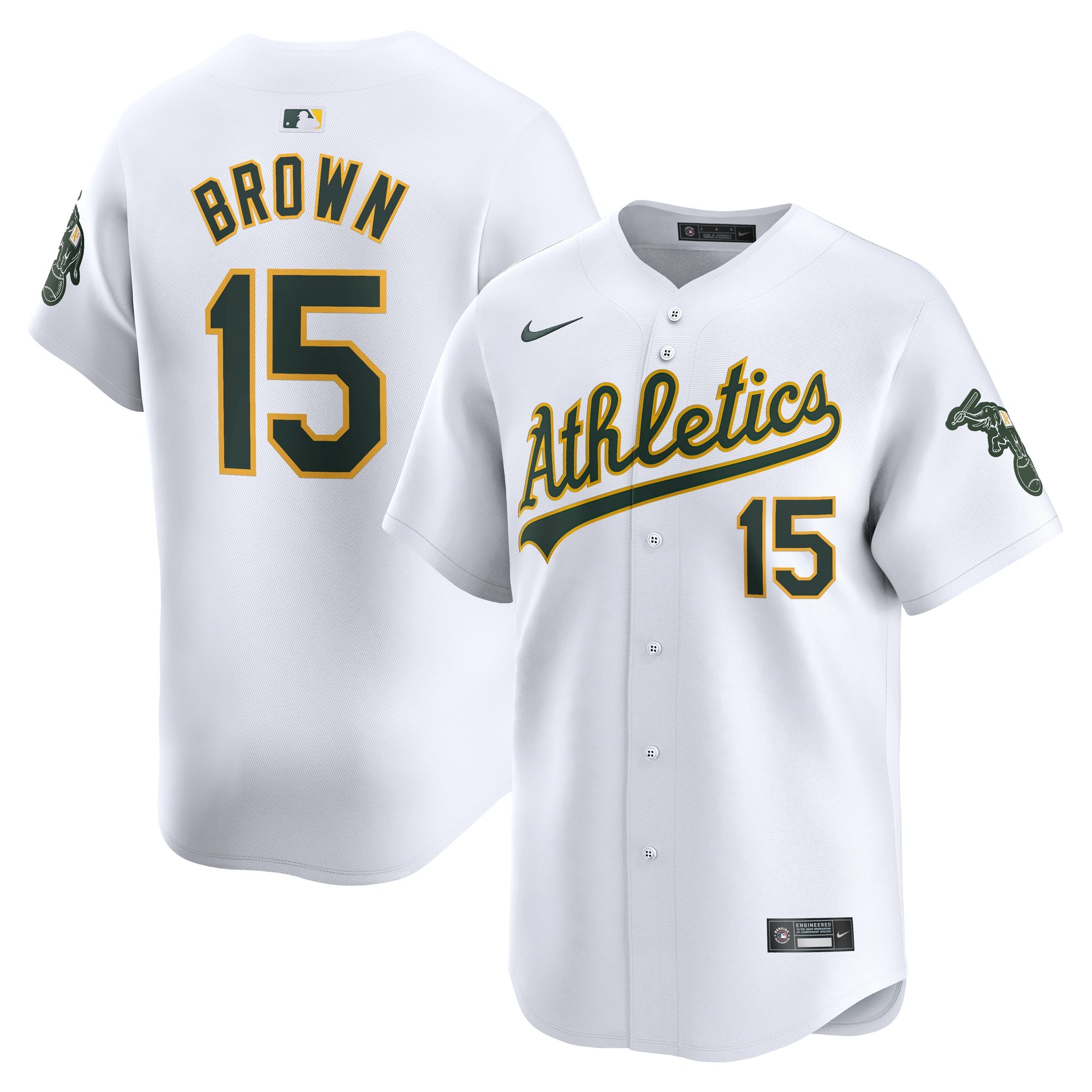 Men's Oakland Athletics Seth Brown  White Home Limited Player Jersey