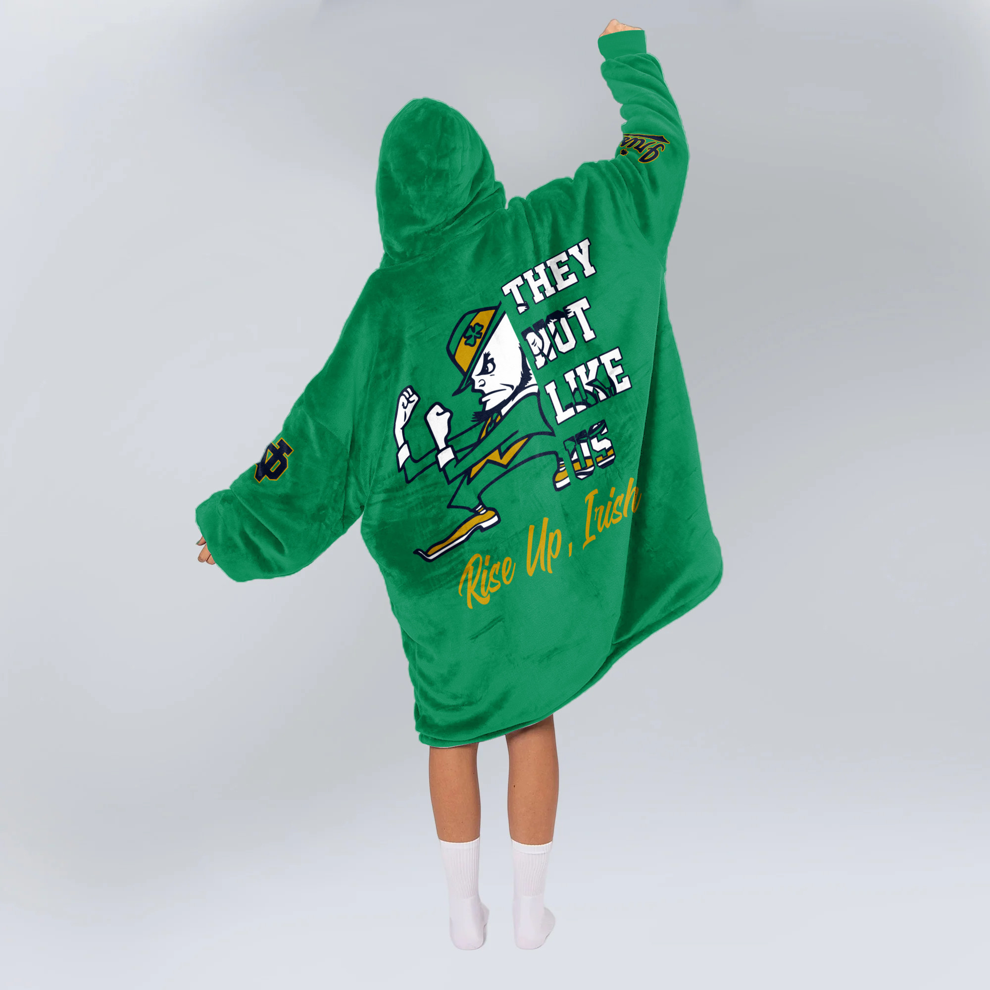 Adult Notre Dame Football Unisex Blanket Hoodie