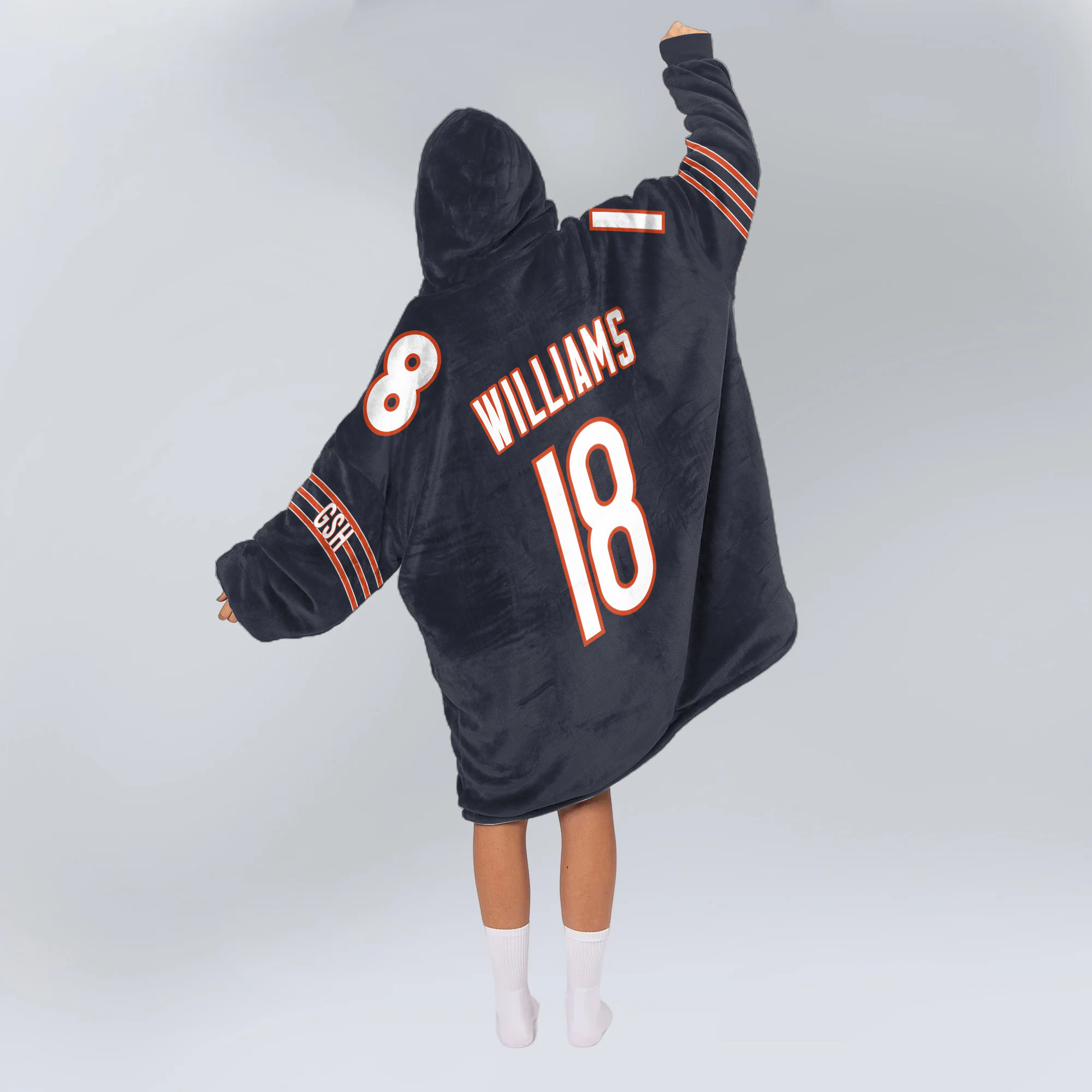 Adult Chicagoat CW 18 Chicago Football Unisex Blanket Hoodie