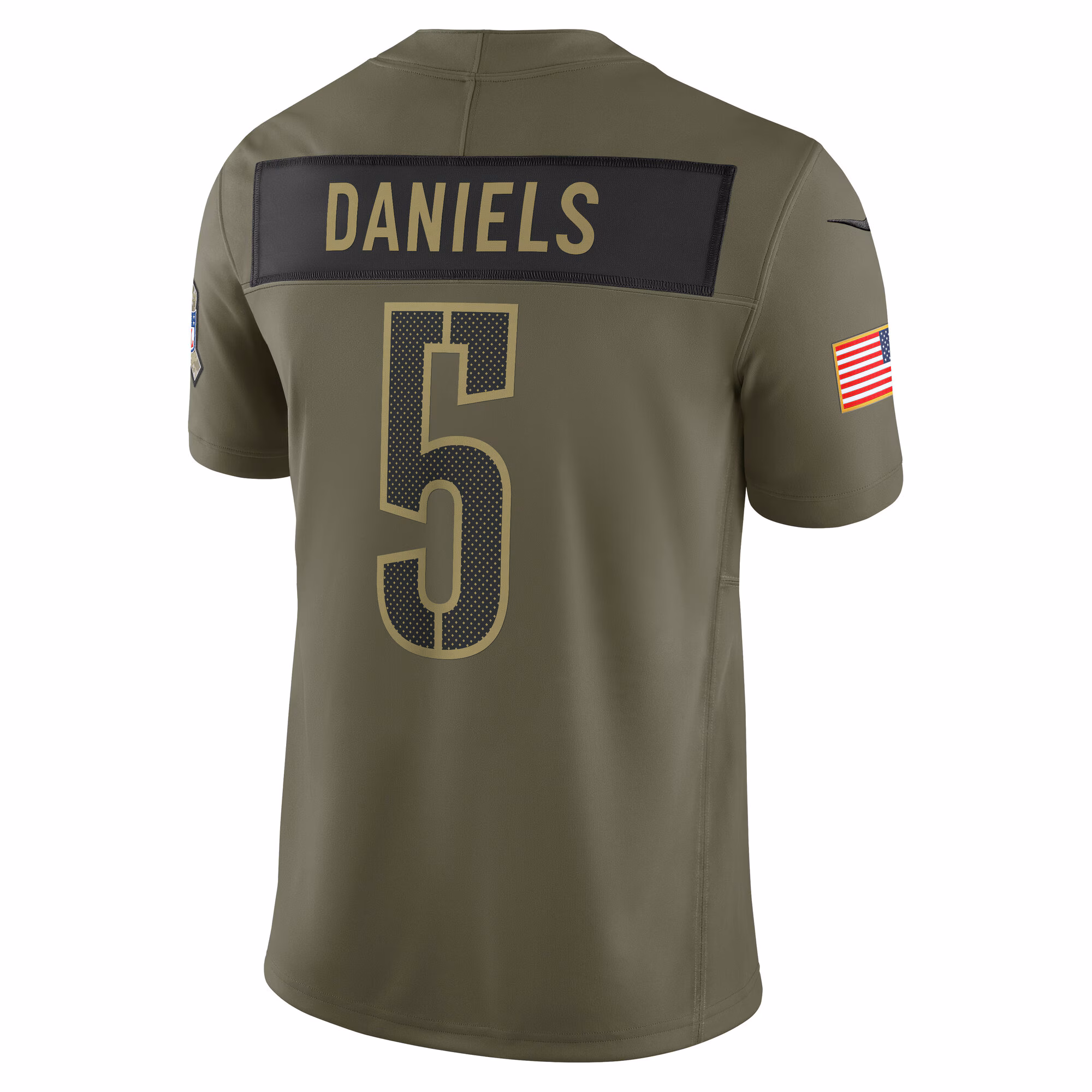 Men's Washington Commanders Jayden Daniels Olive 2025 Salute to Service Limited Jersey