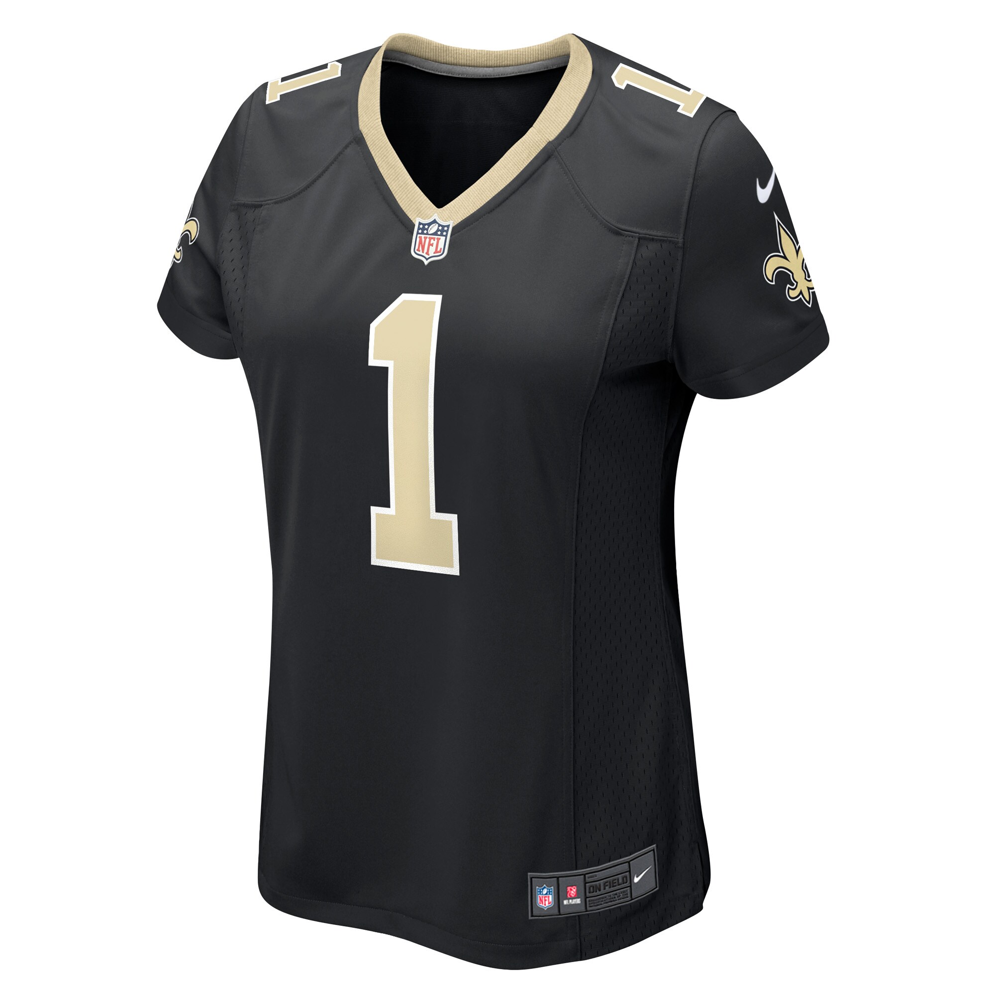 Number 1 Bride New Orleans Saints Women's Game Jersey - Black