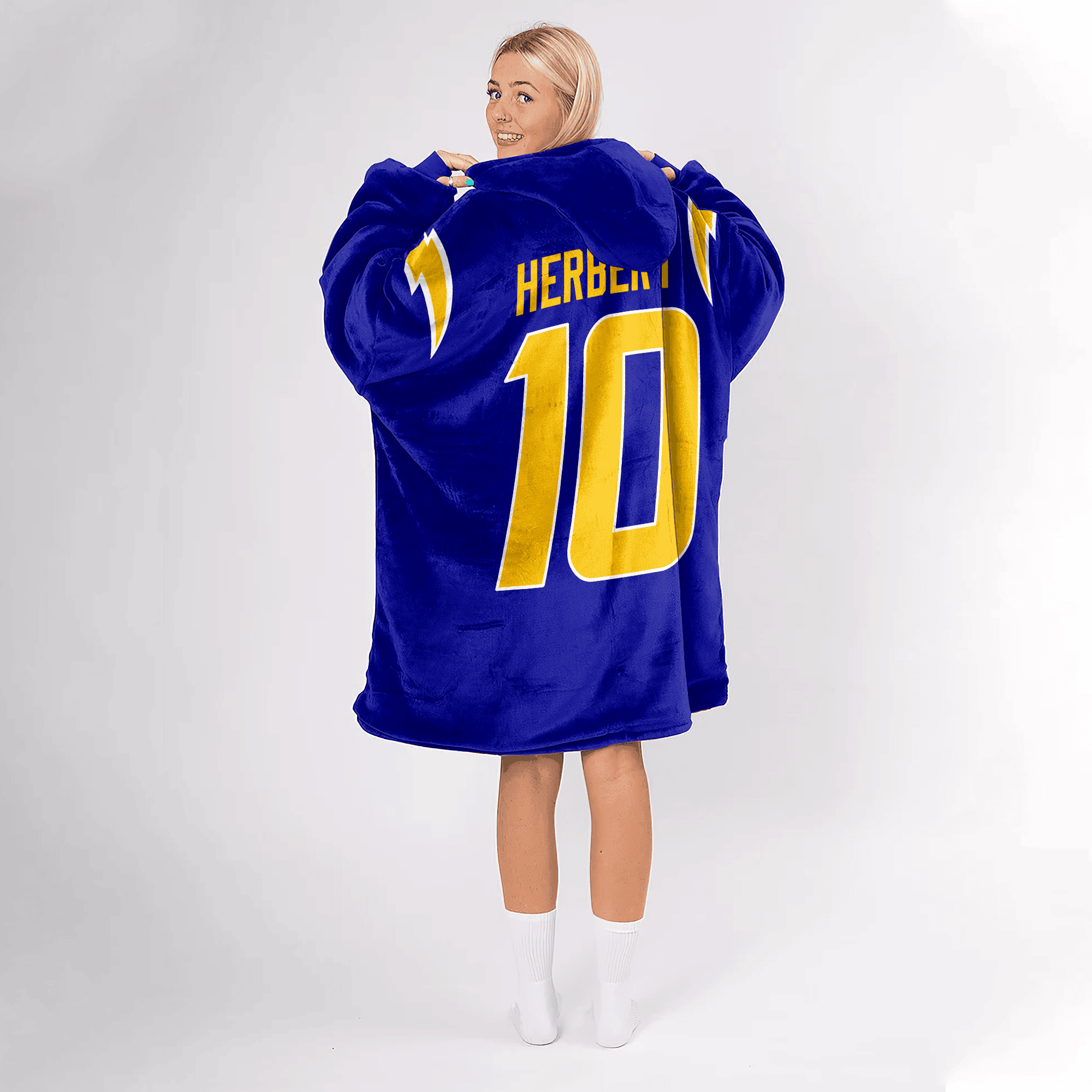 Adult 10 Los Angeles Football Unisex Blanket Hoodie