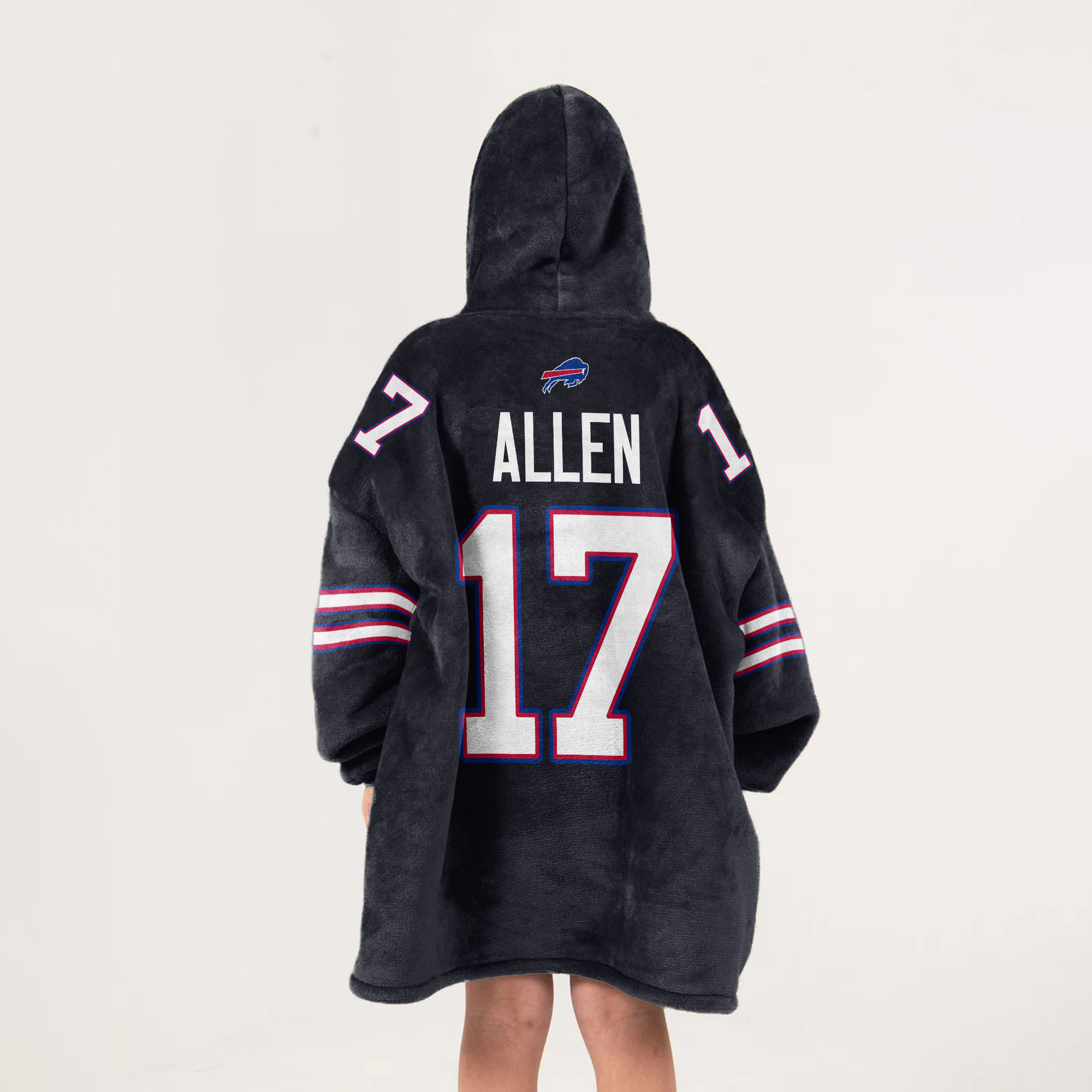 Kid Captain J.A 17 Buffalo Football Unisex Blanket Hoodie