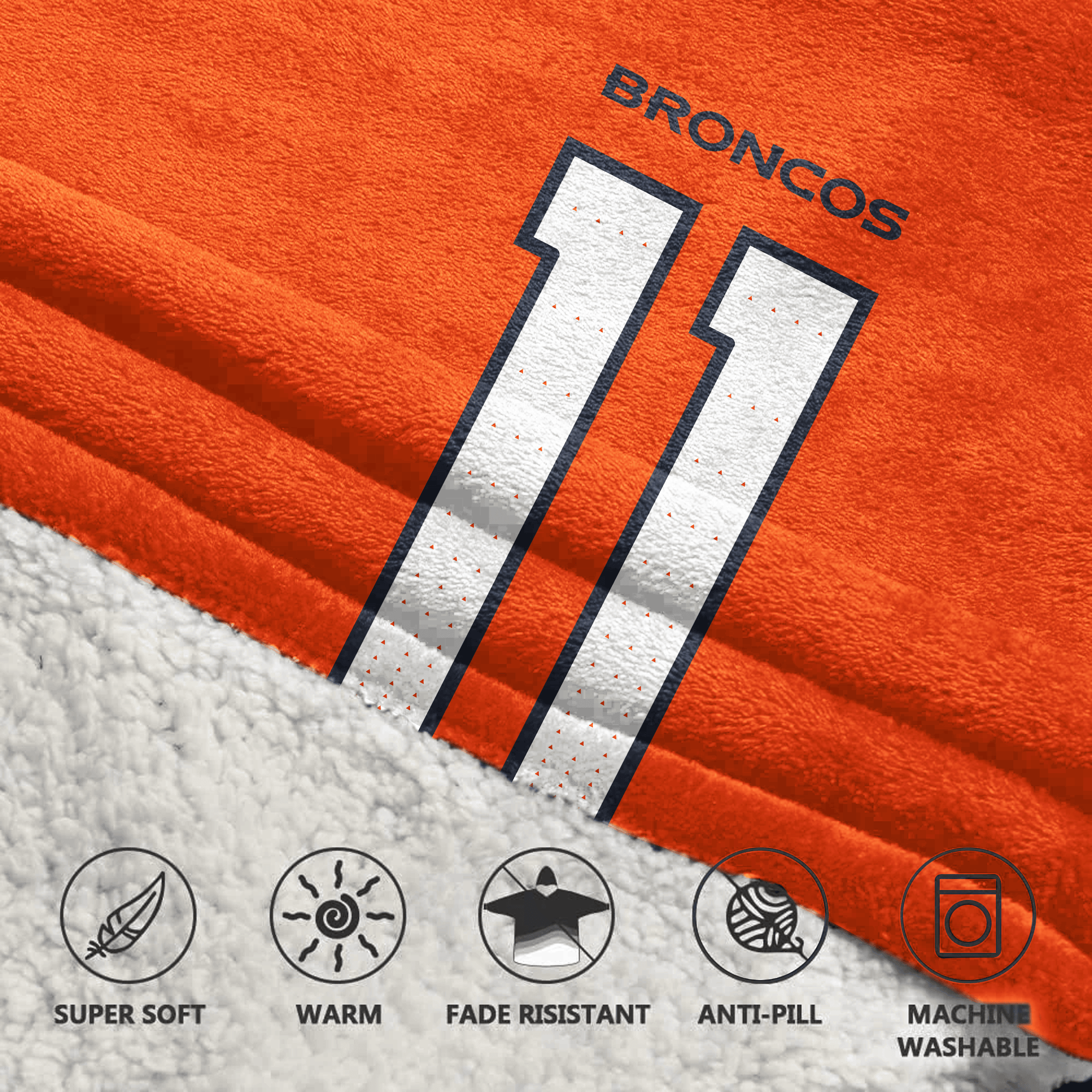 Kid T.F 11 Denver Football Unisex Blanket Hoodie