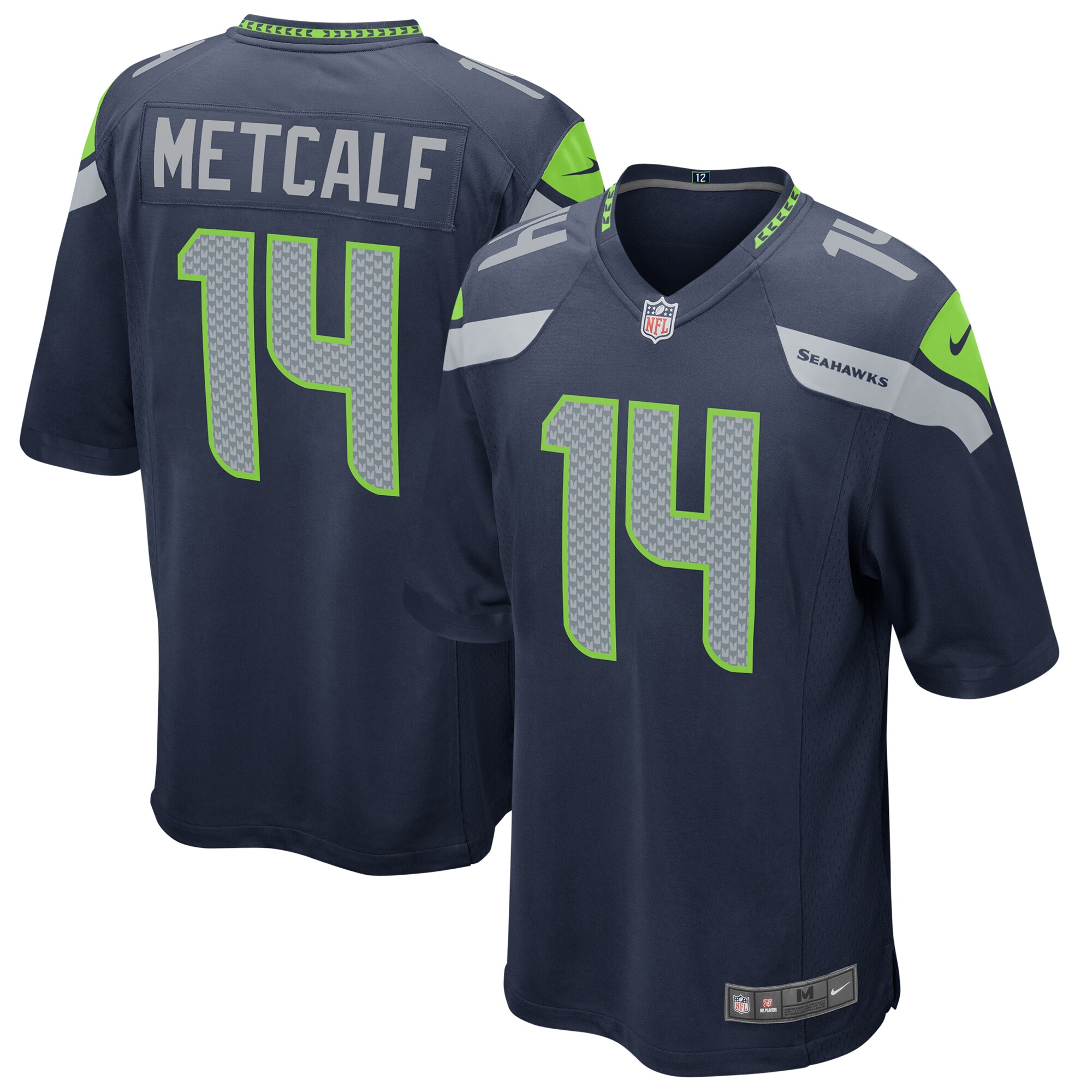 DK Metcalf Seattle Seahawks  Game Jersey - College Navy