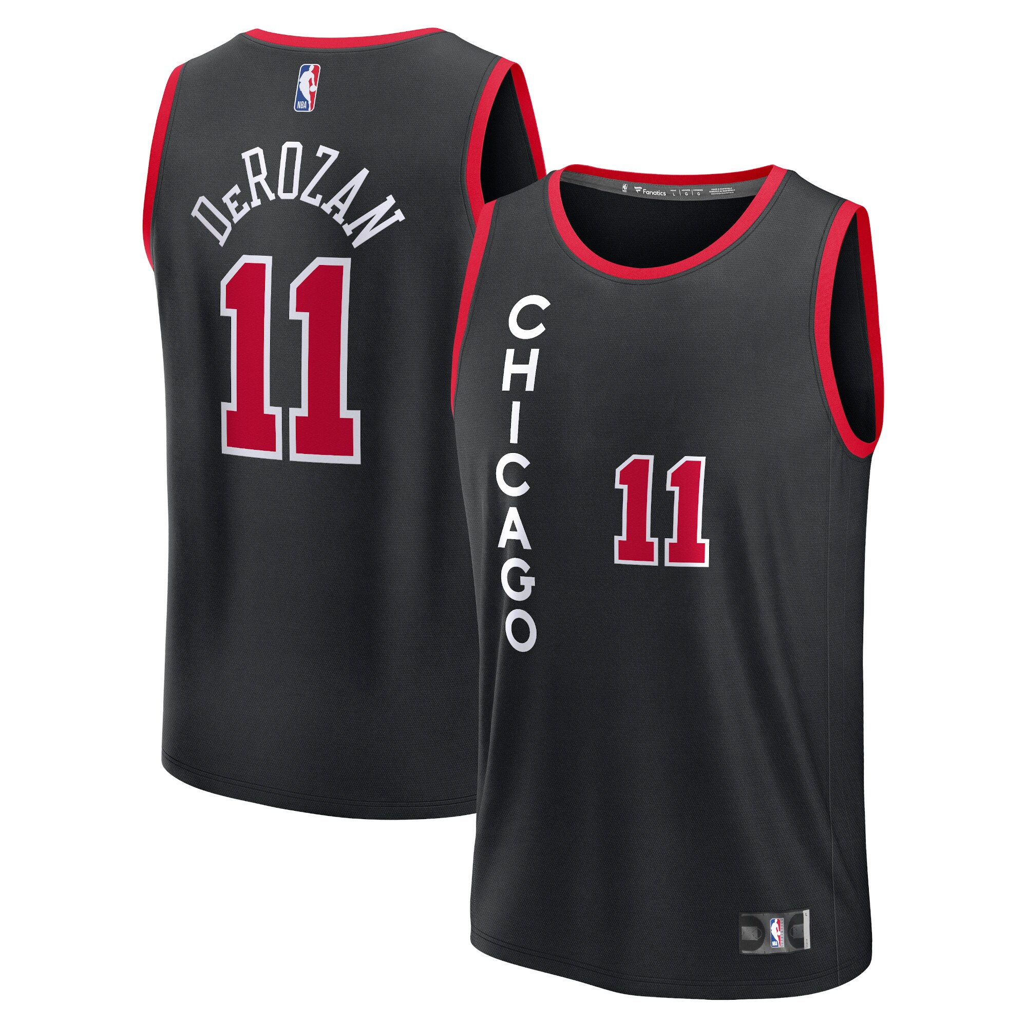Unisex Chicago Bulls DeMar DeRozan  Black 2023/24 Fast Break Jersey - City Edition
