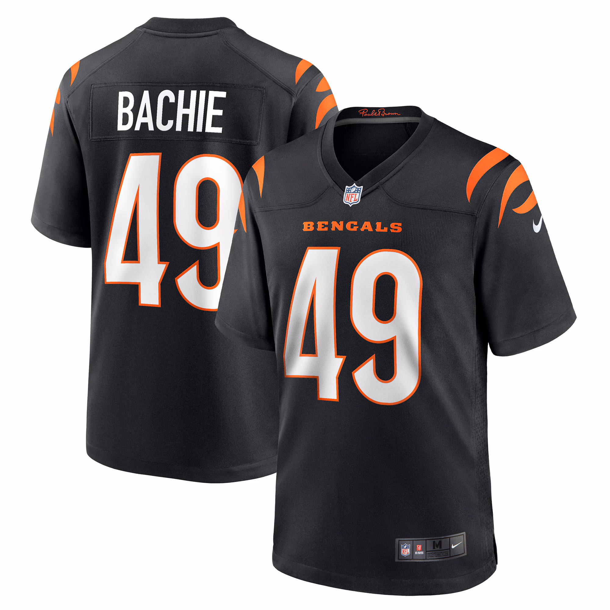 Joe Bachie Cincinnati Bengals Game Jersey - Black