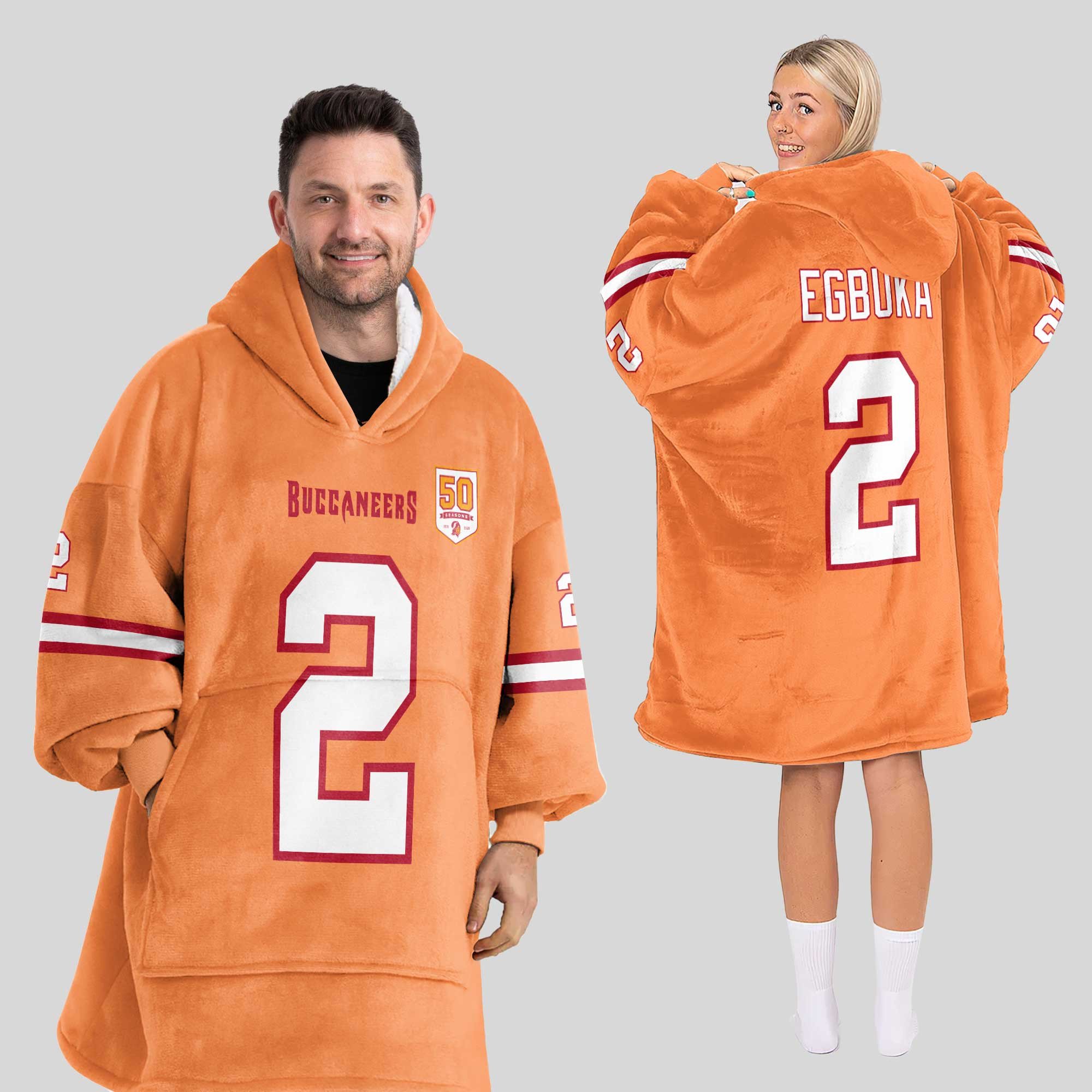 Adult E.E 2 Tampa Bay Football Unisex Blanket Hoodie