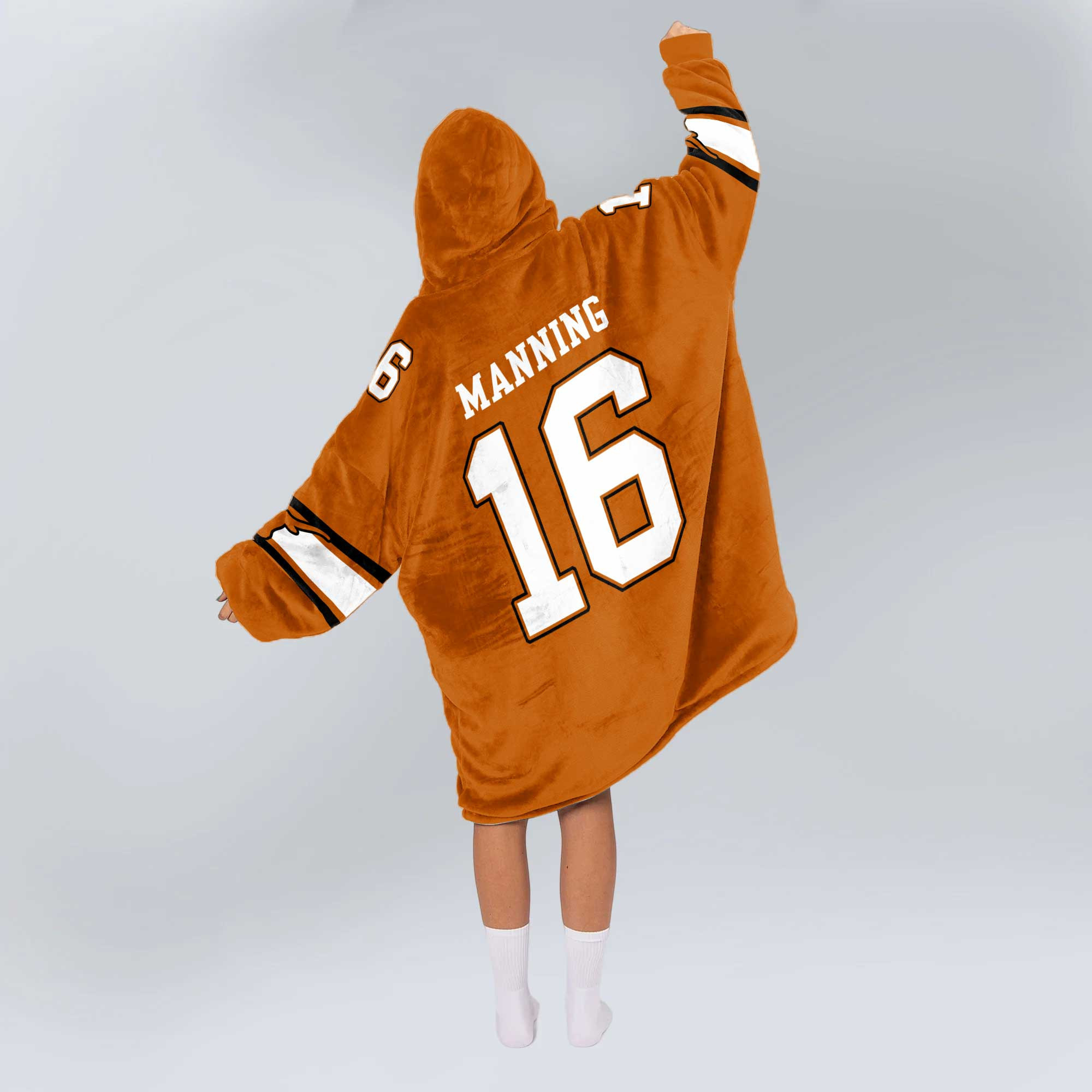 Adult 16 Texas Longhorns Football Unisex Blanket Hoodie