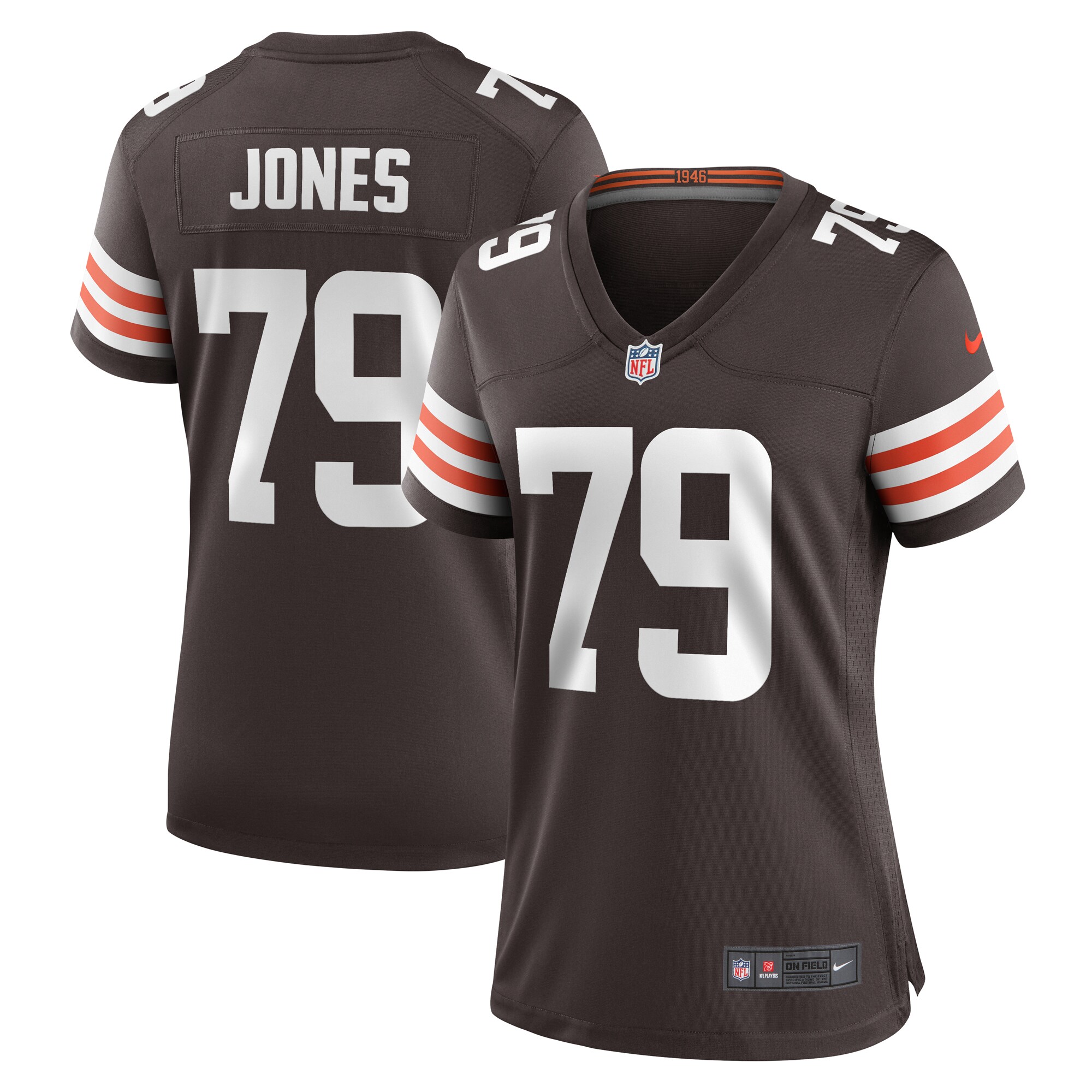 Dawand Jones Cleveland Browns Women's Team Game Jersey -  Brown
