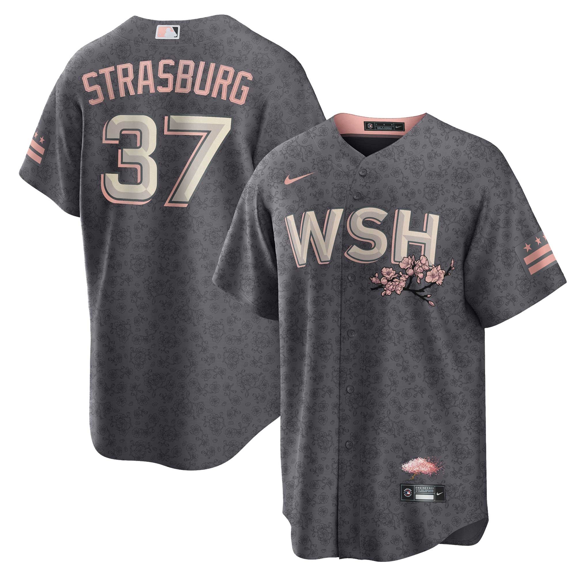 Men's Washington Nationals Stephen Strasburg  Gray City Connect Replica Player Jersey