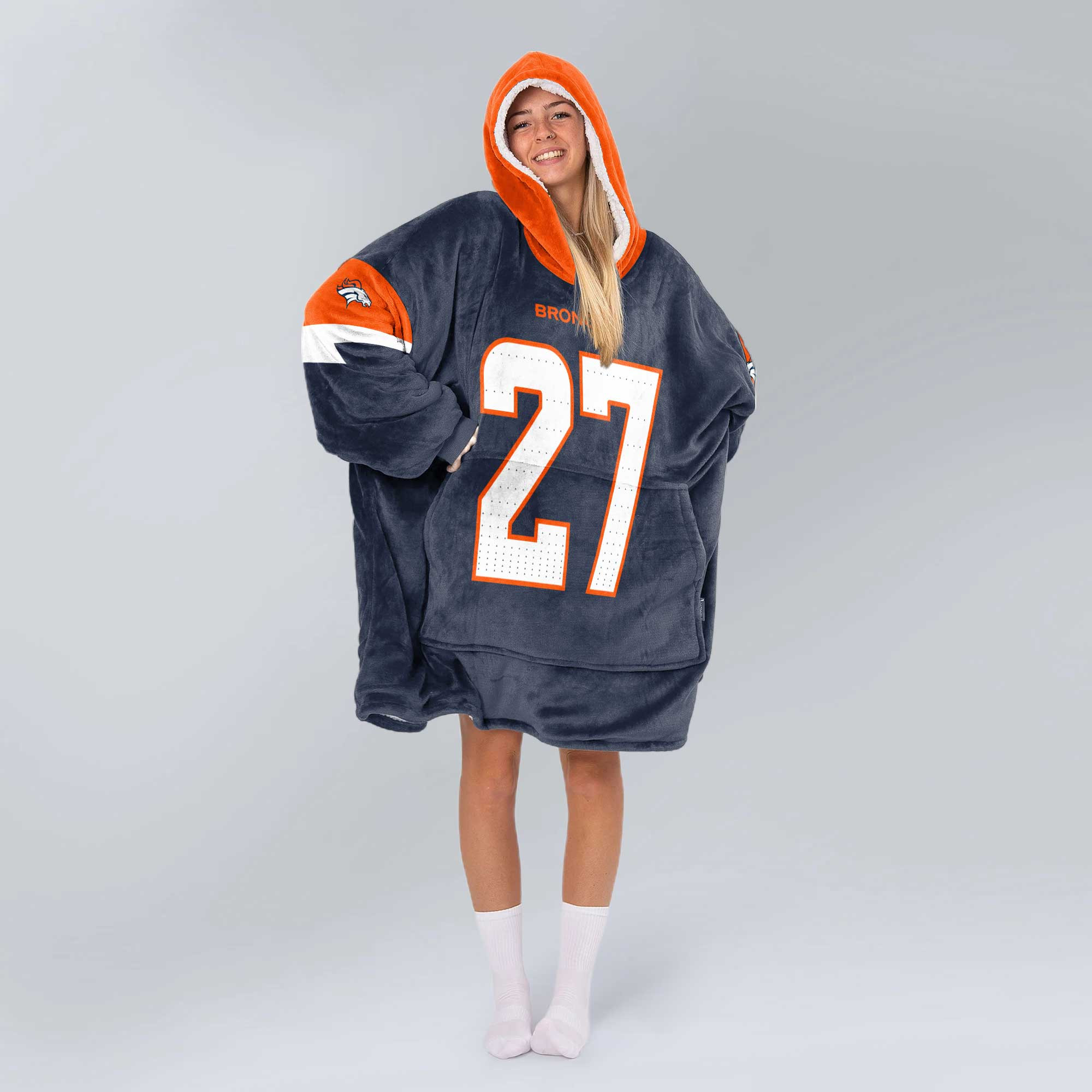 J.K.D 27 Denver Football Unisex Blanket Hoodie