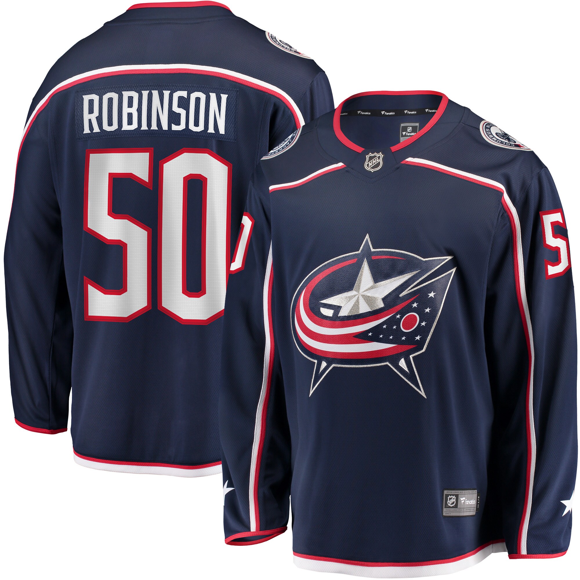 Eric Robinson Columbus Blue Jackets Home Breakaway Player Jersey - Navy