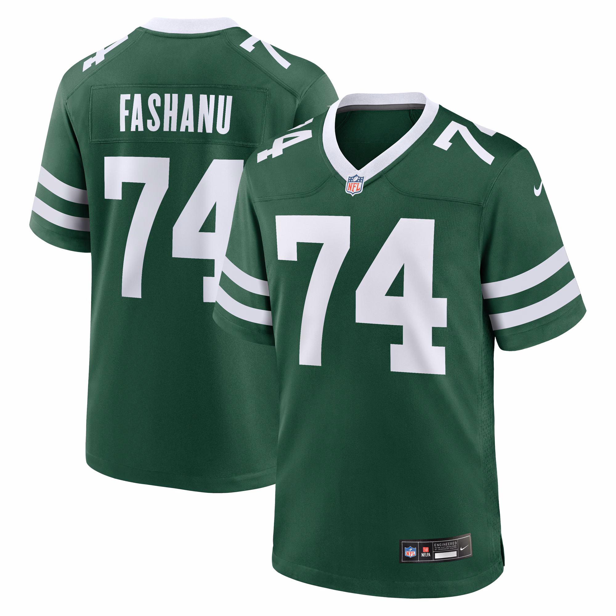 Olu Fashanu New York Jets  Player Game Jersey - Gotham Green