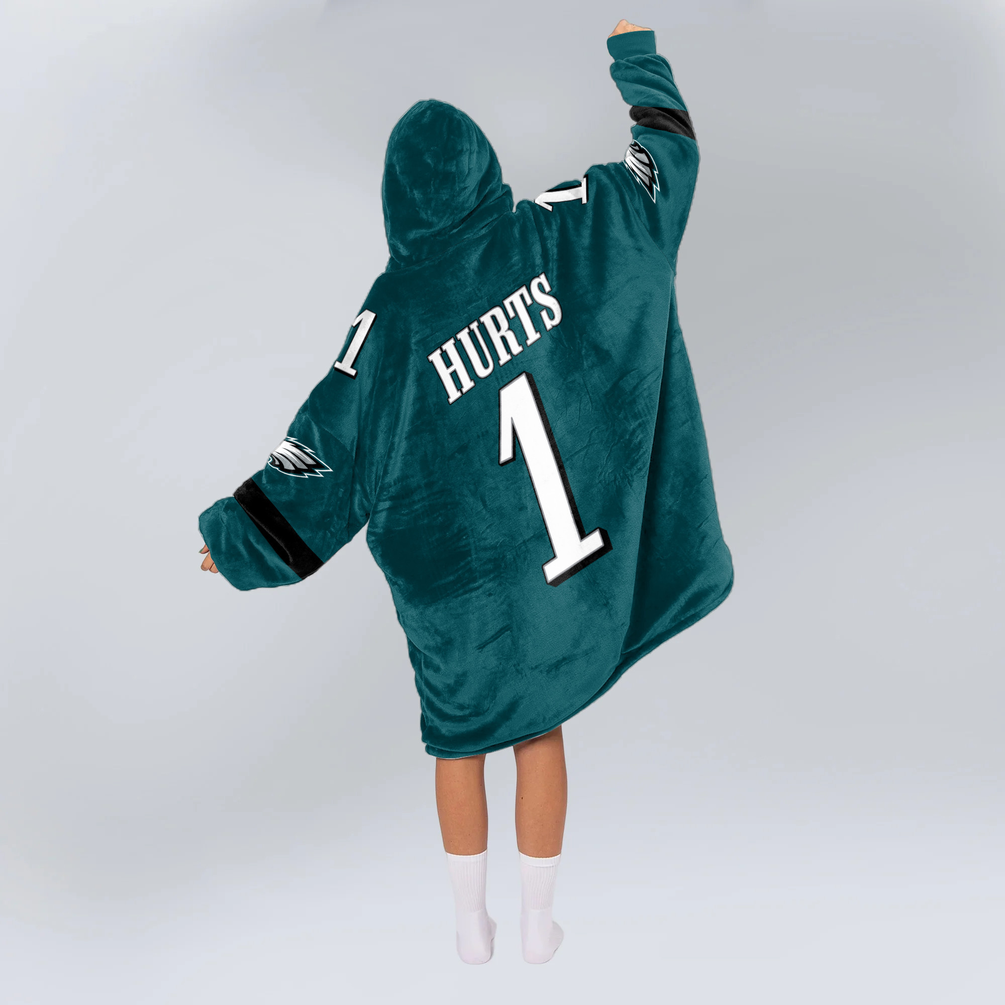 Adult J.H 1 Philadelphia Football Unisex Blanket Hoodie