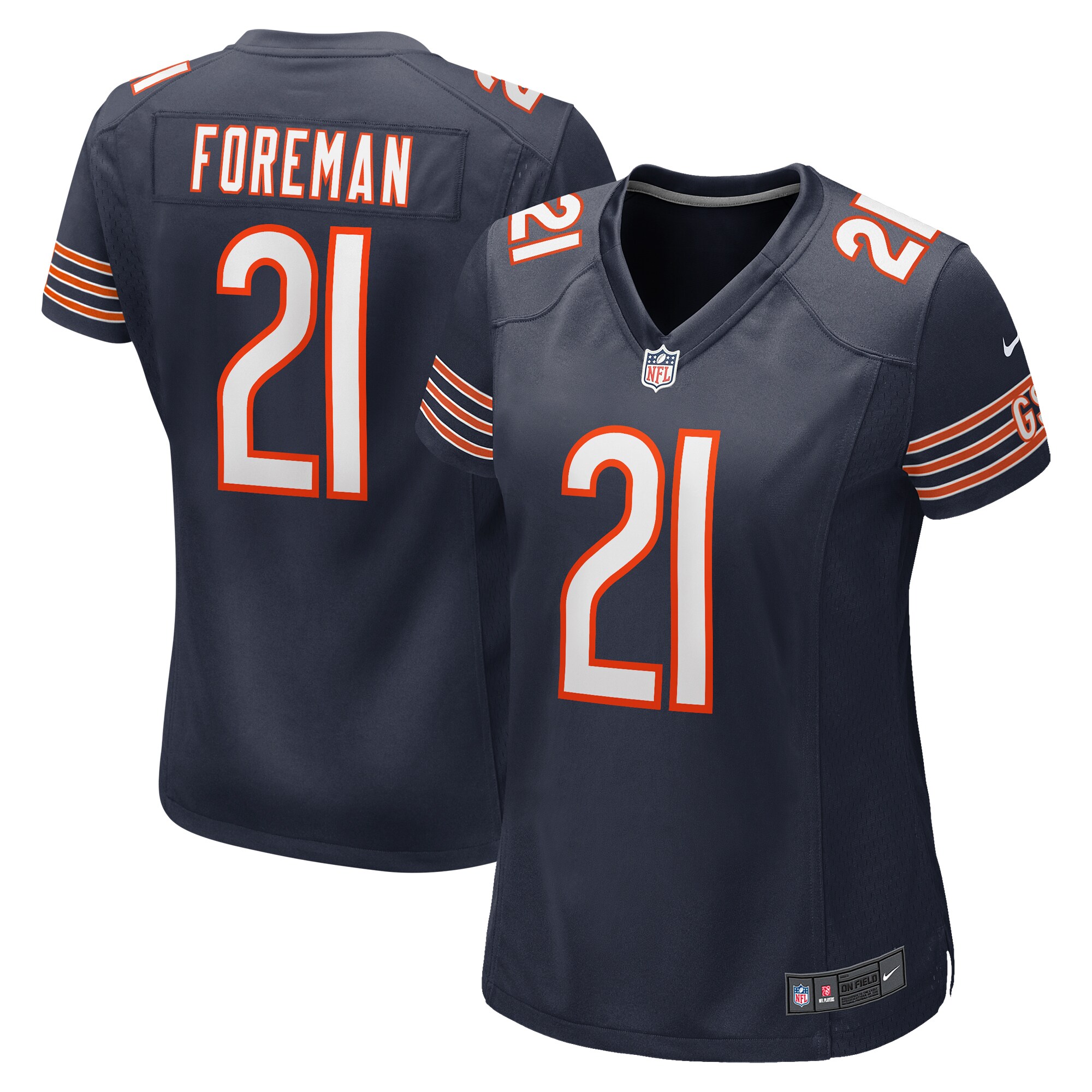 D'Onta Foreman Chicago Bears Women's Game Jersey - Navy