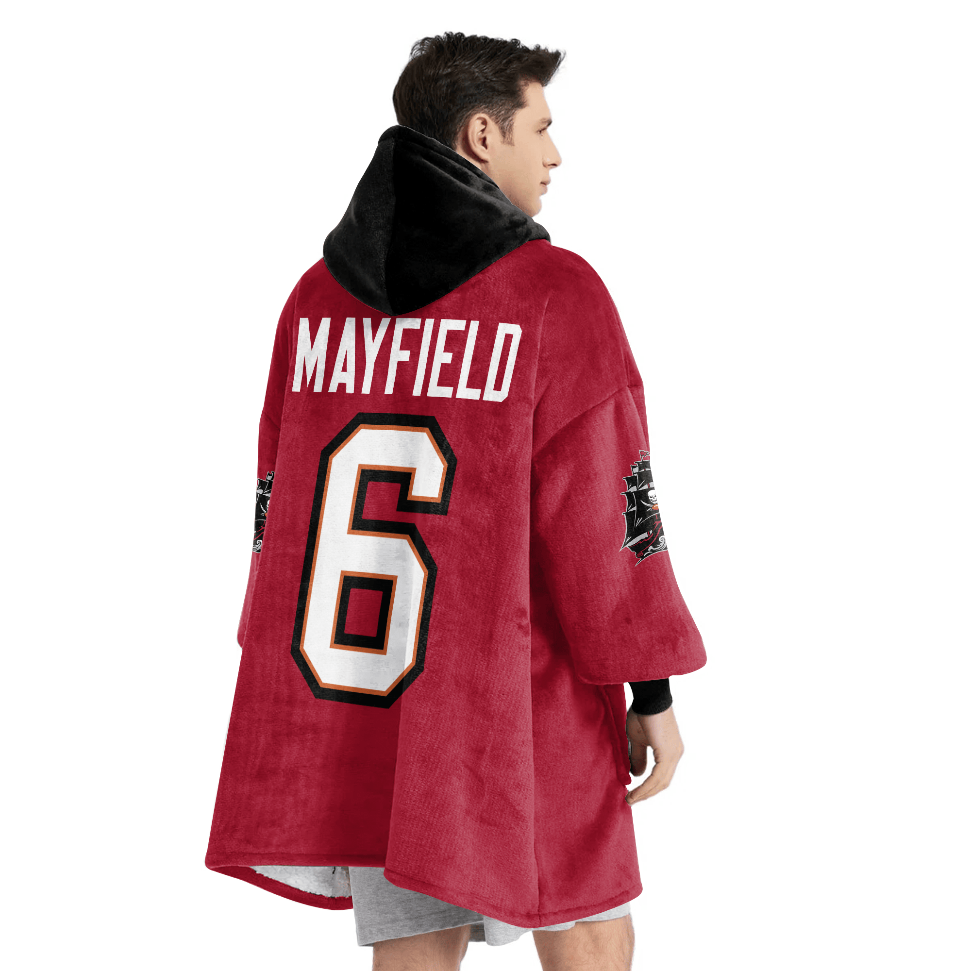 Adult B.M 6 Captain Tampa Bay Football Unisex Blanket Hoodie